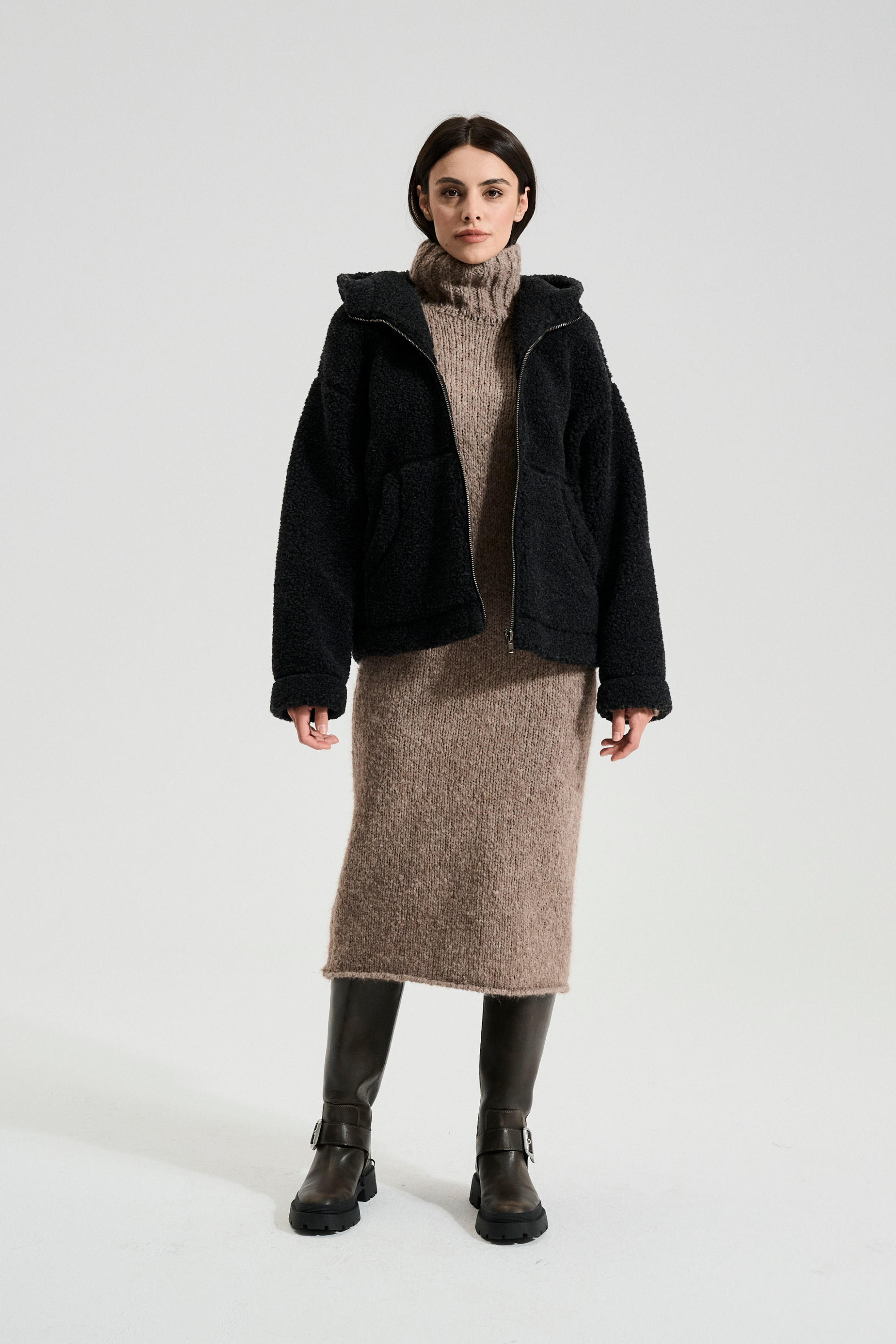 BLUZA WEŁNIANA MORITZ GŁĘBOKA CZERŃ