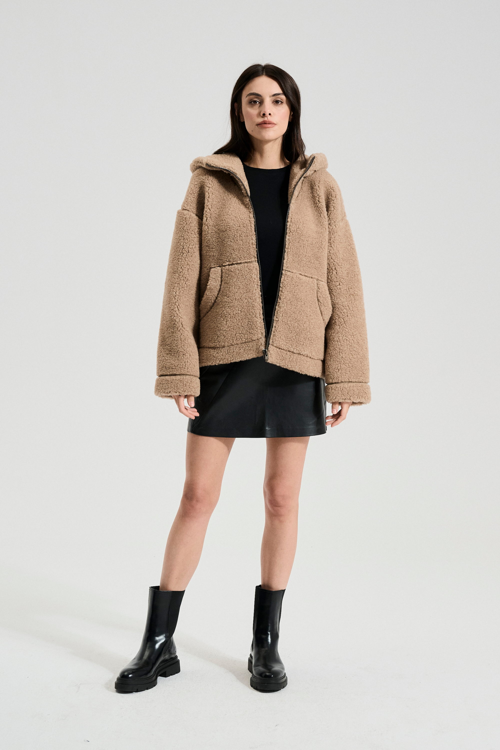 BLUZA WEŁNIANA MORITZ DĘBOWY
