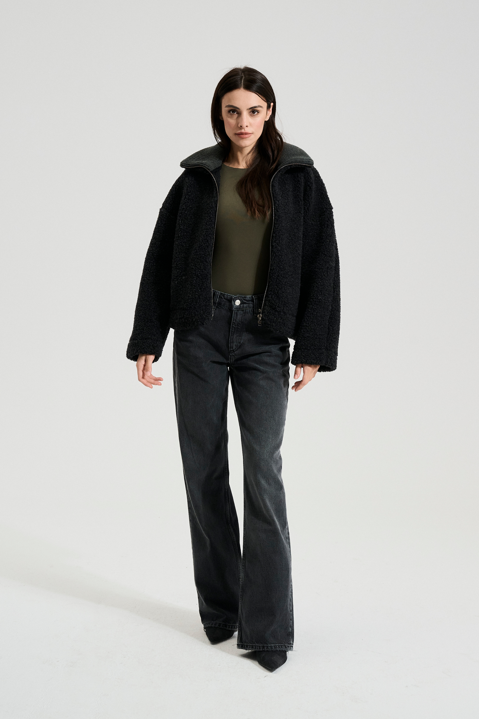 BLUZA WEŁNIANA NISEKO GŁĘBOKA CZERŃ