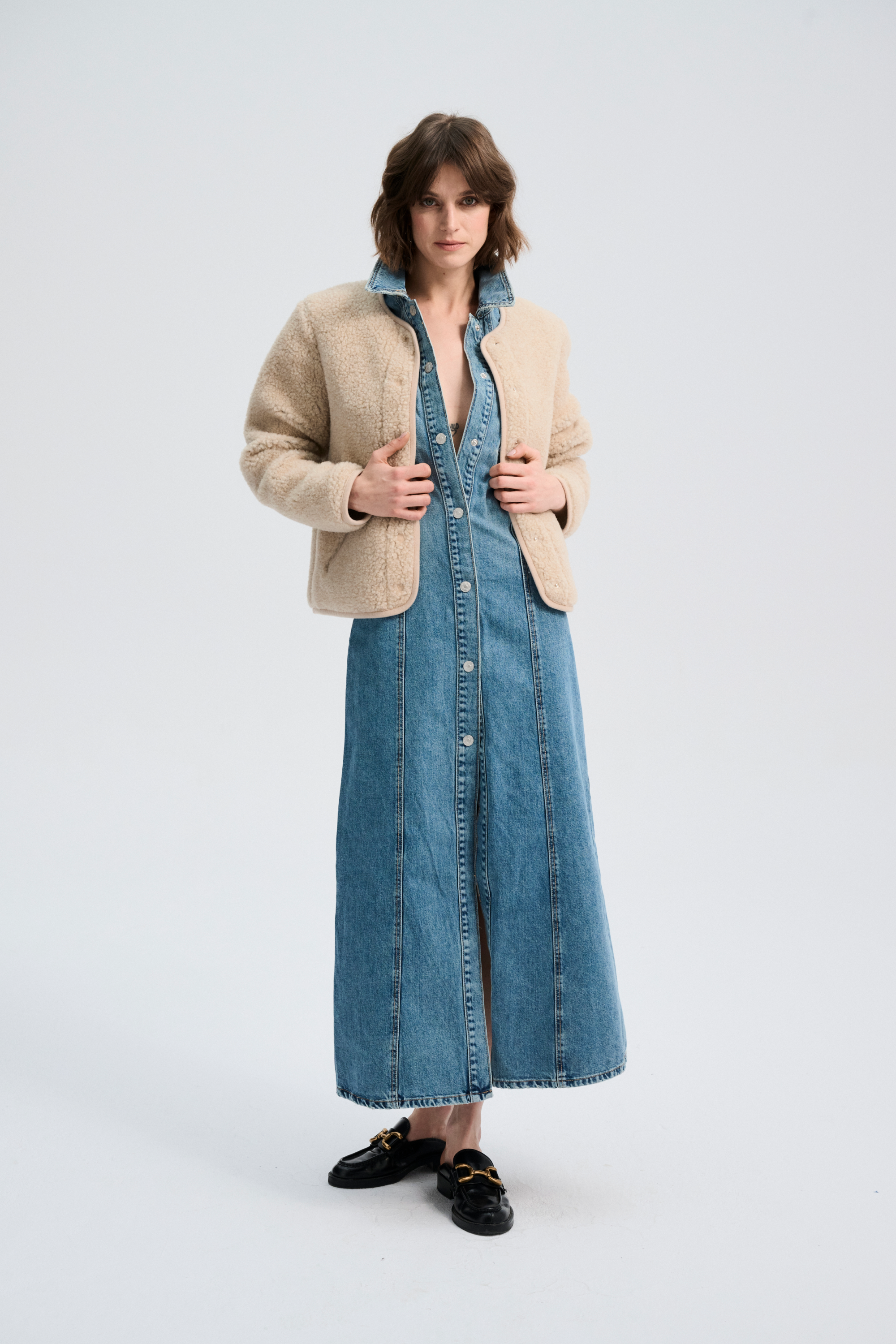 BLUZA WEŁNIANA TYBS PIASKOWY BRĄZ