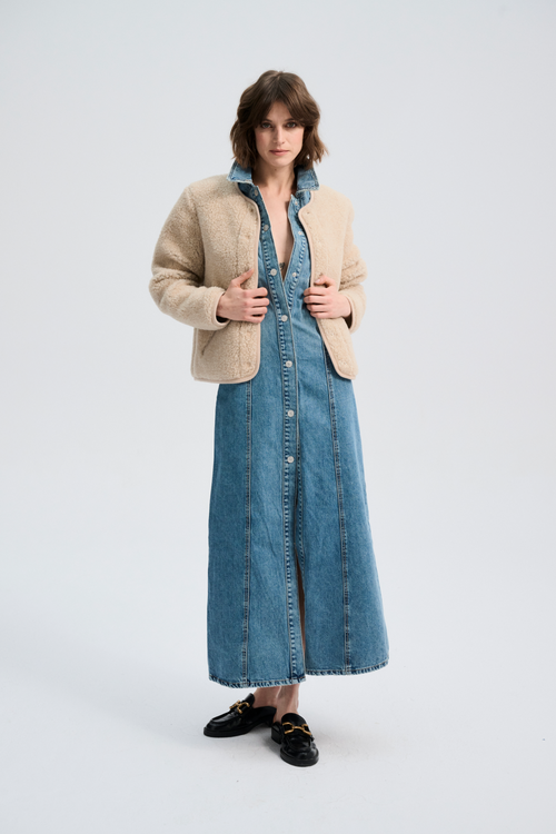 BLUZA WEŁNIANA TYBS PIASKOWY BRĄZ