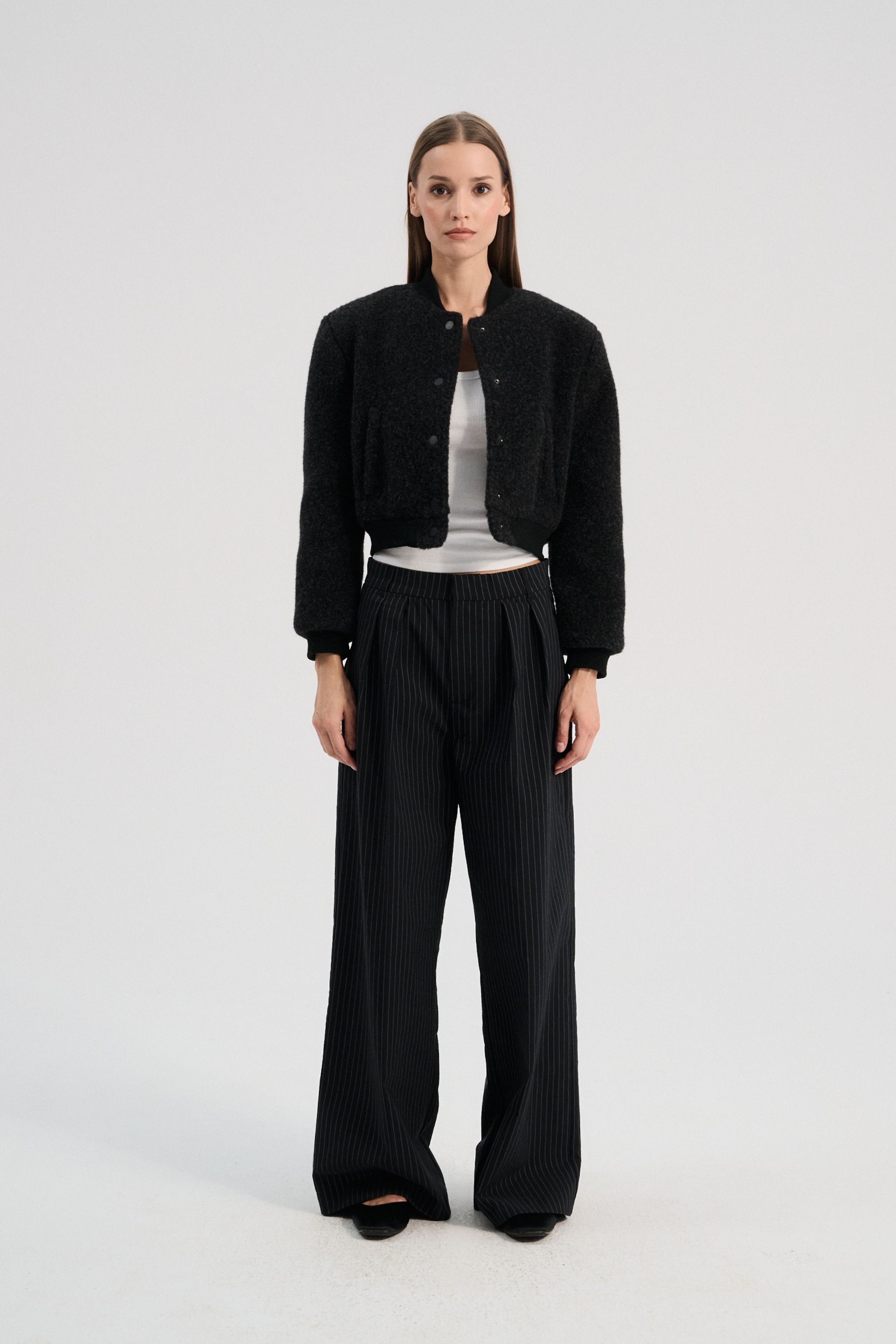 KURTKA WEŁNIANA IDA+ GŁĘBOKA CZERŃ