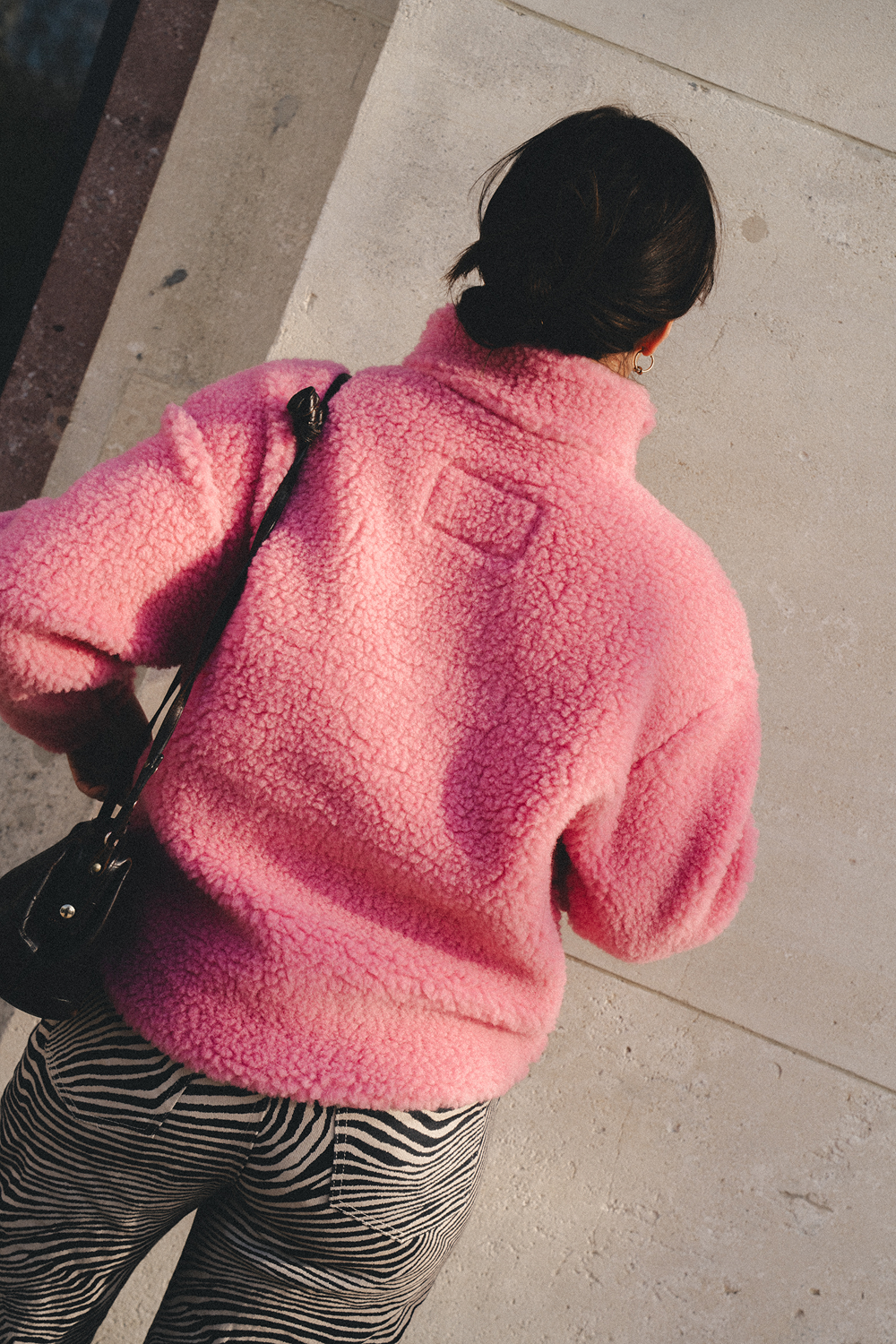 BLUZA POLAR MERINO ORA BUBBLE GUM/ BEET