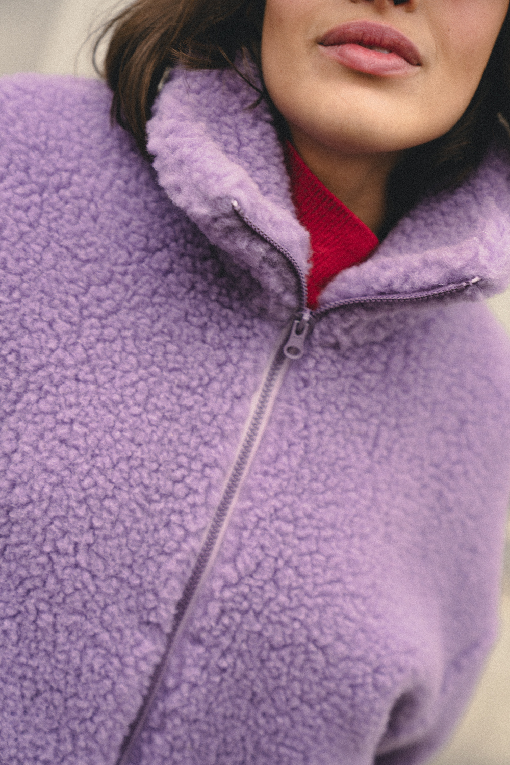 KURTKA POLAR MERINO BLANCS LILA