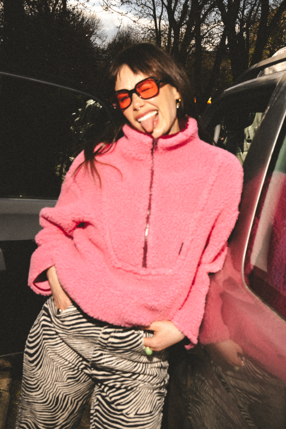 BLUZA POLAR MERINO ORA BUBBLE GUM/ BEET