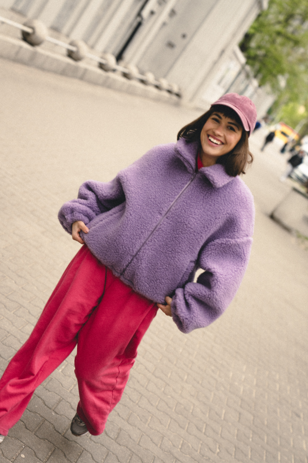 KURTKA POLAR MERINO BLANCS LILA