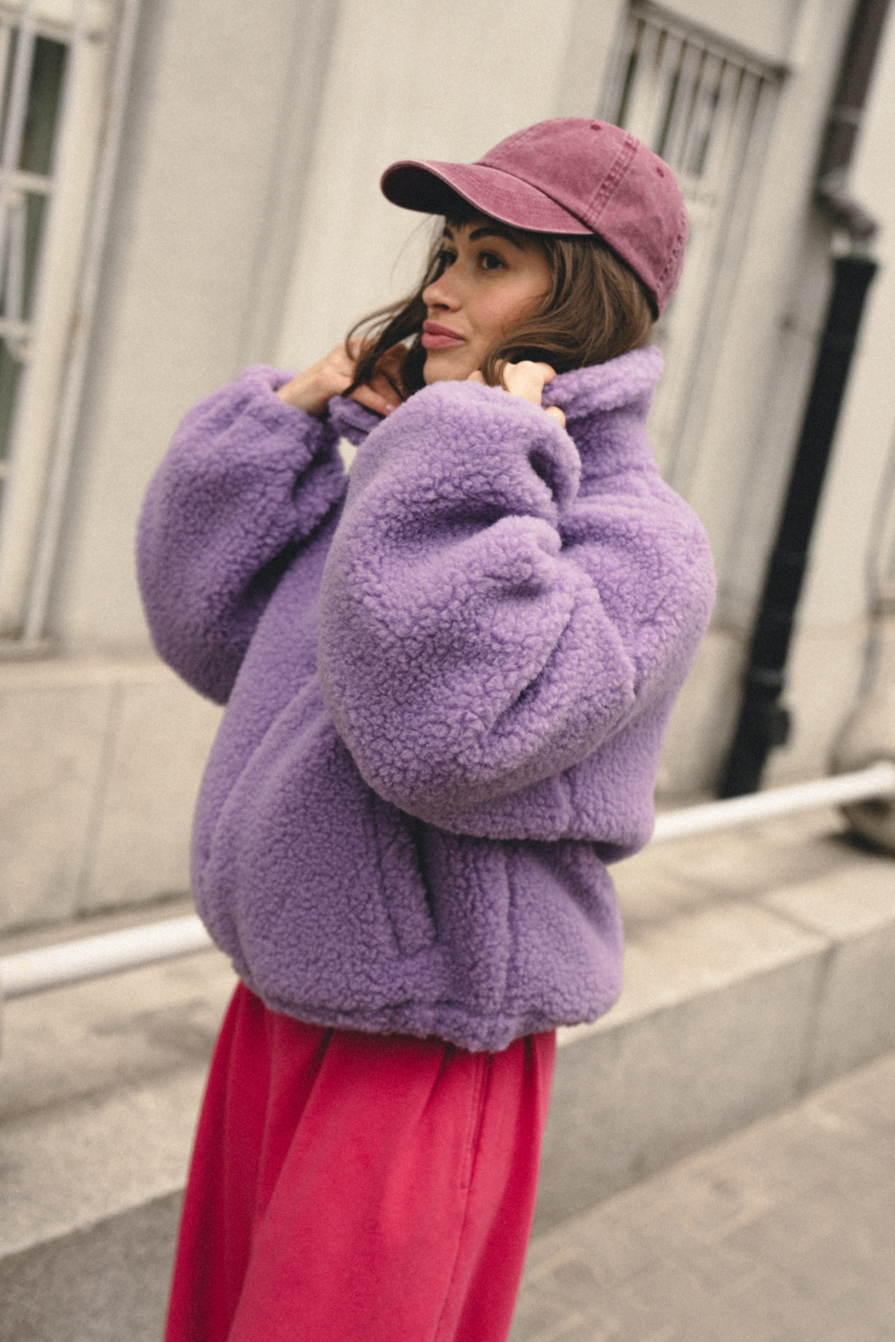 KURTKA POLAR MERINO BLANCS LILA