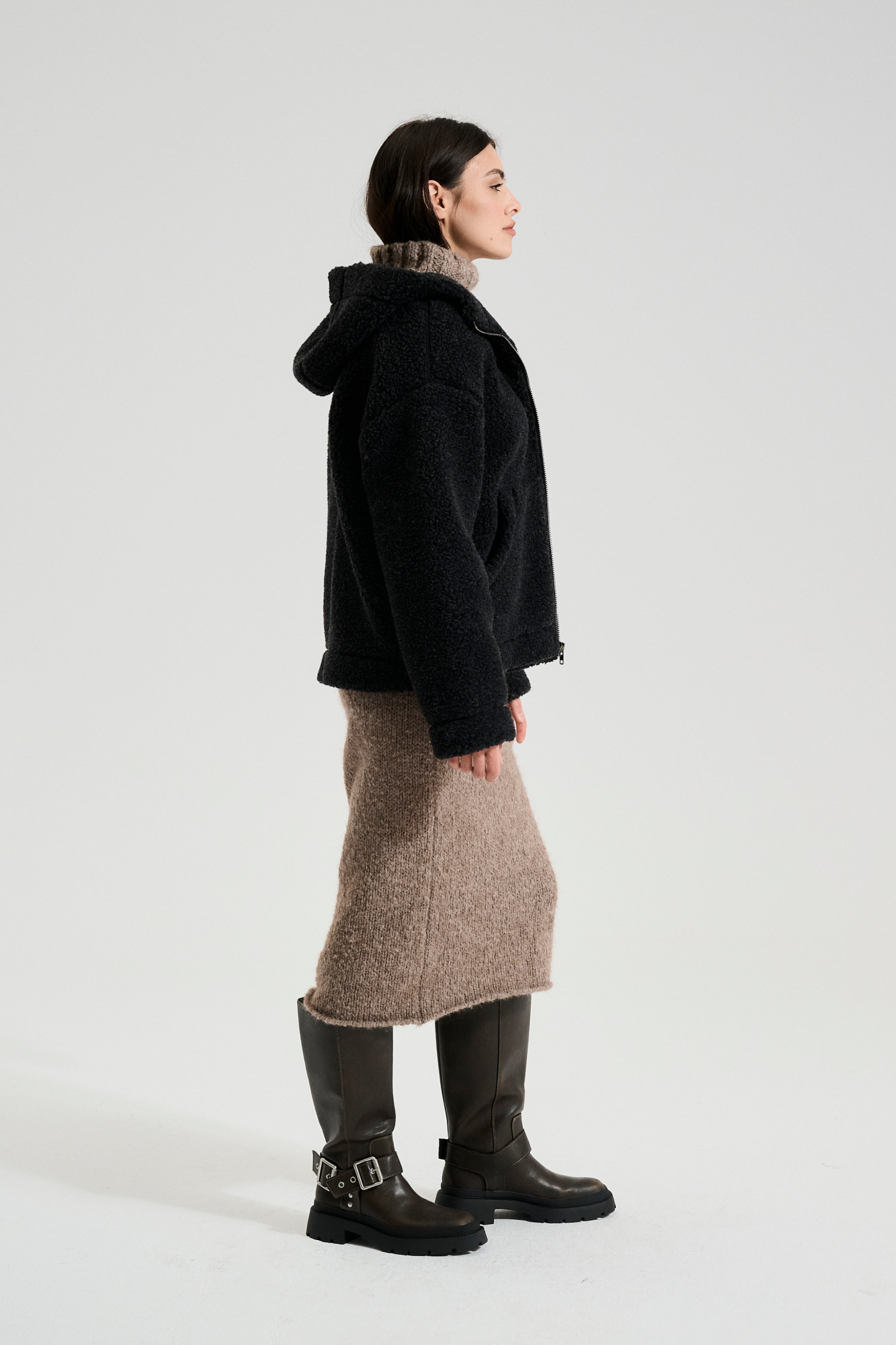 BLUZA WEŁNIANA MORITZ GŁĘBOKA CZERŃ