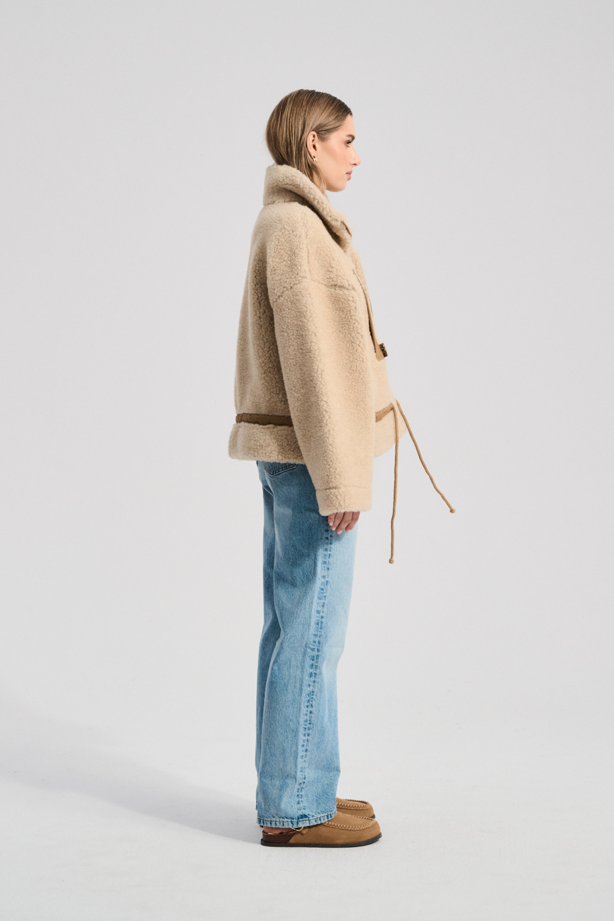 POLAR WEŁNIANY NATTA PIASKOWY BRĄZ