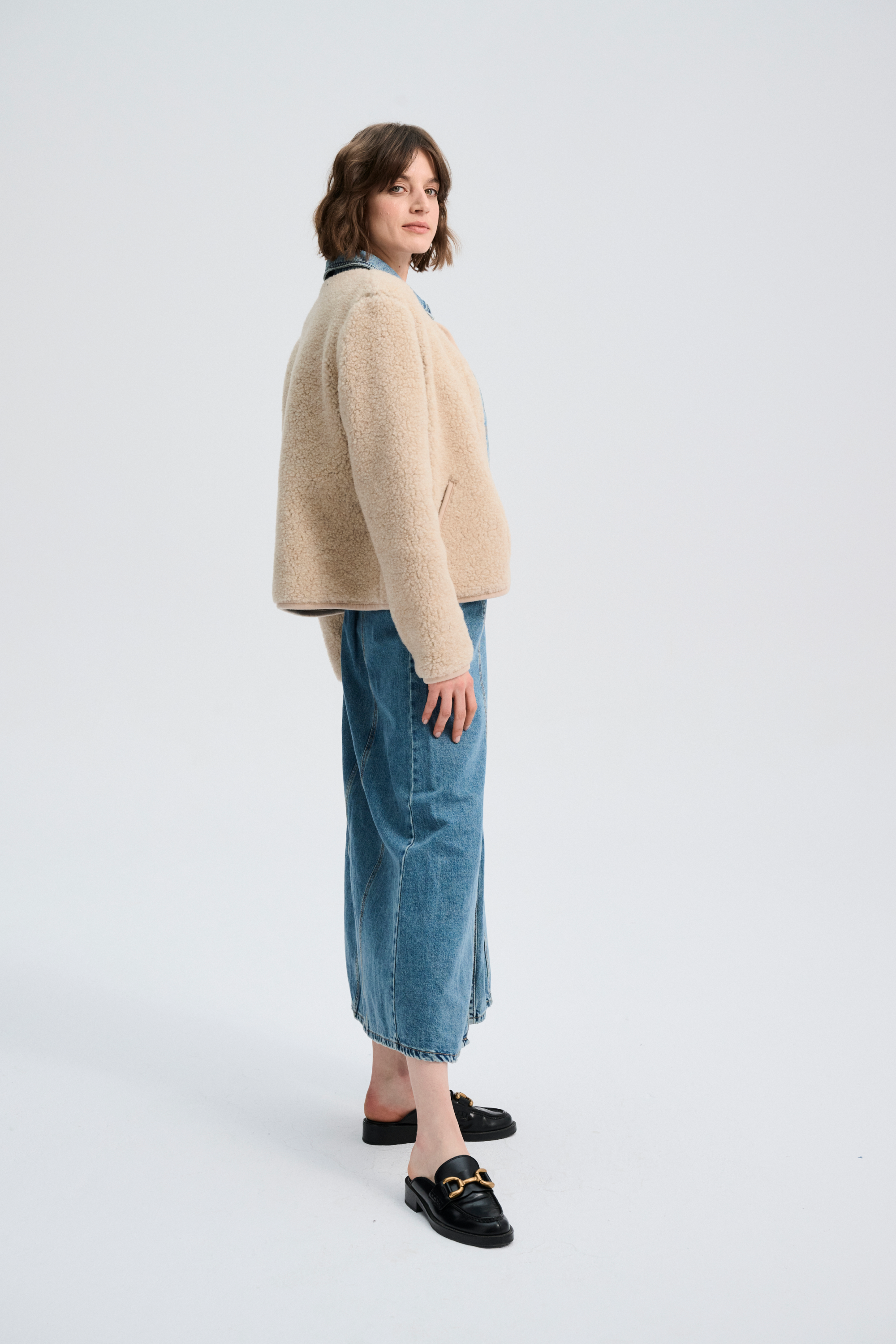 BLUZA WEŁNIANA TYBS PIASKOWY BRĄZ