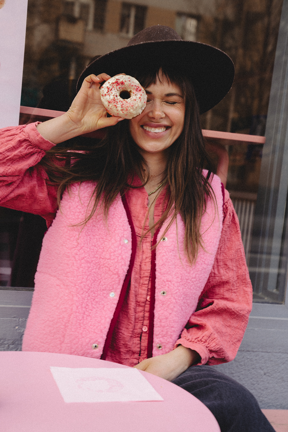 KAMIZELKA MERINO SUR VS BUBBLE GUM/ BEET