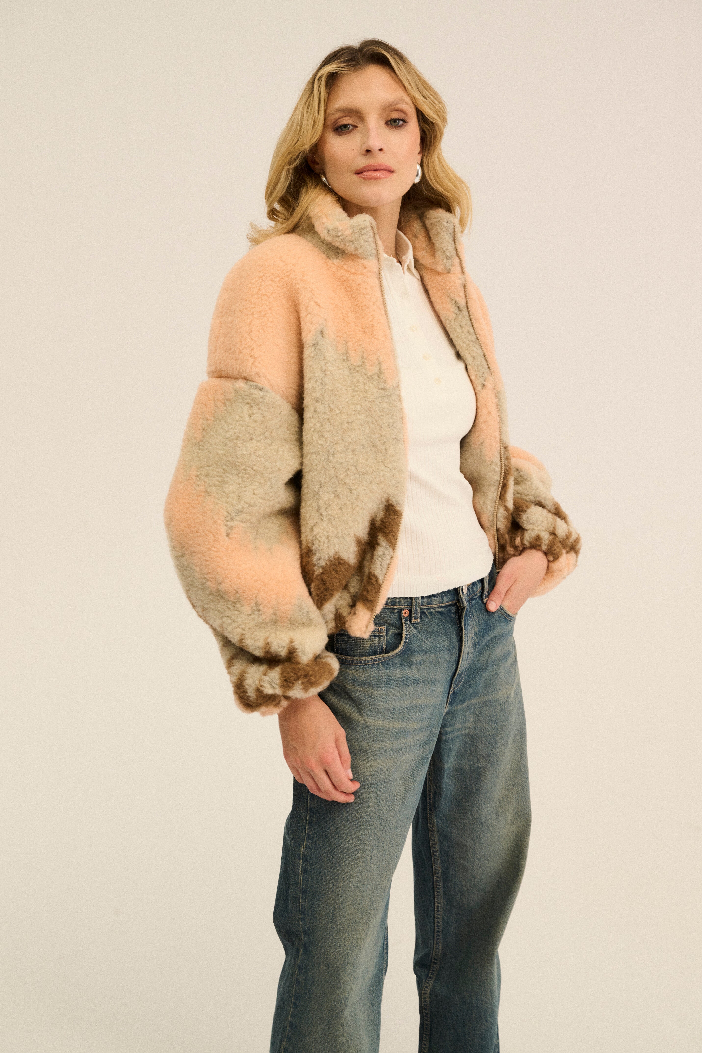 KURTKA BLANCS + PATTERN AZTEC MORELA