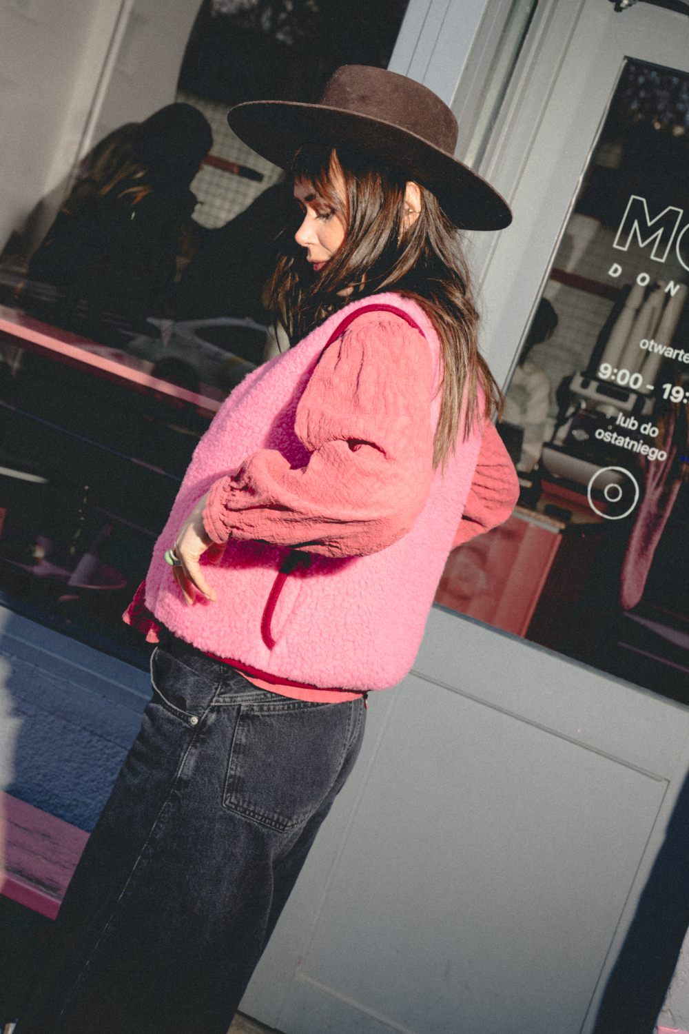 KAMIZELKA MERINO SUR VS BUBBLE GUM/ BEET