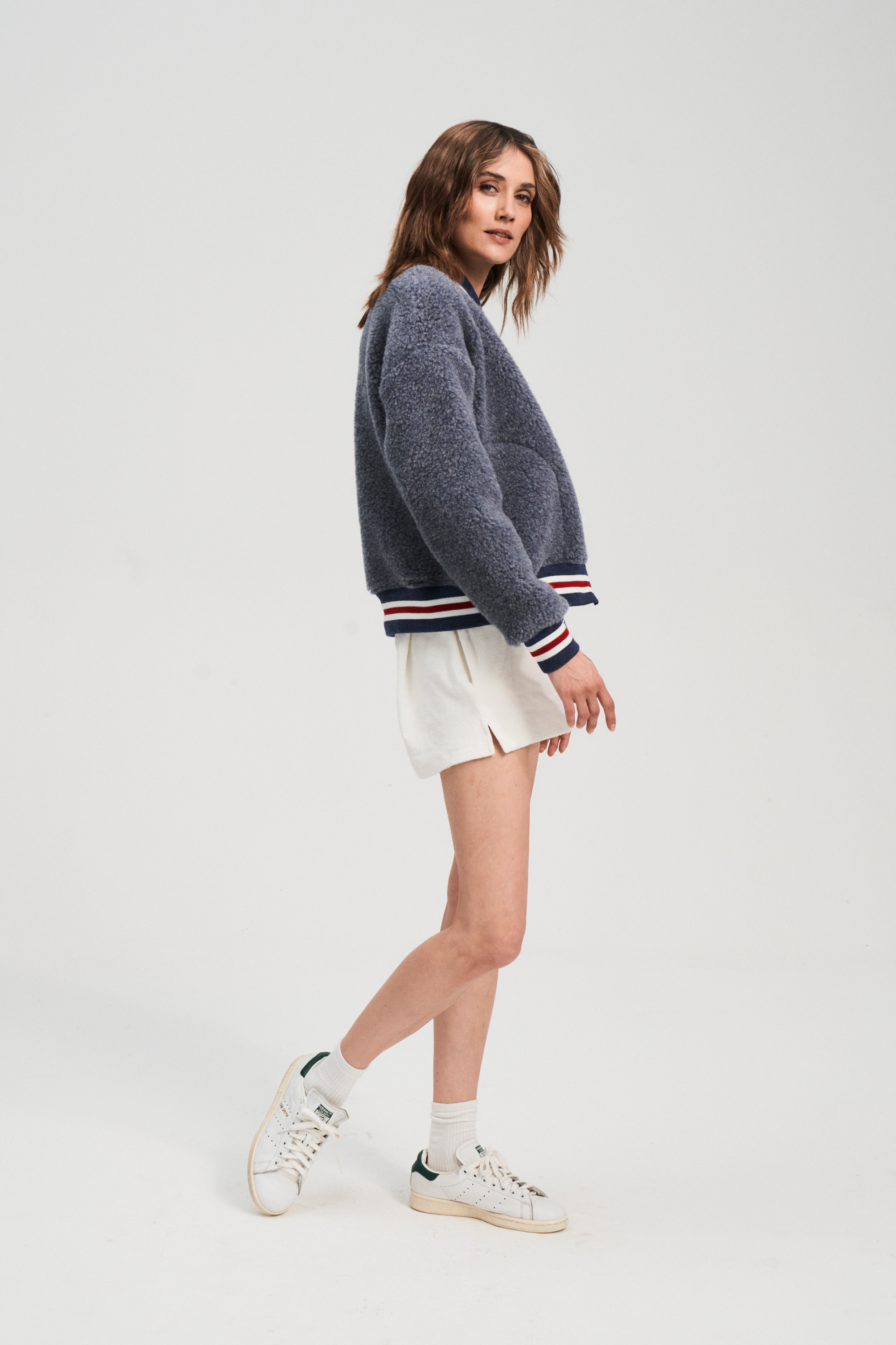 BLUZA WEŁNIANA BOOM SZARY DENIM