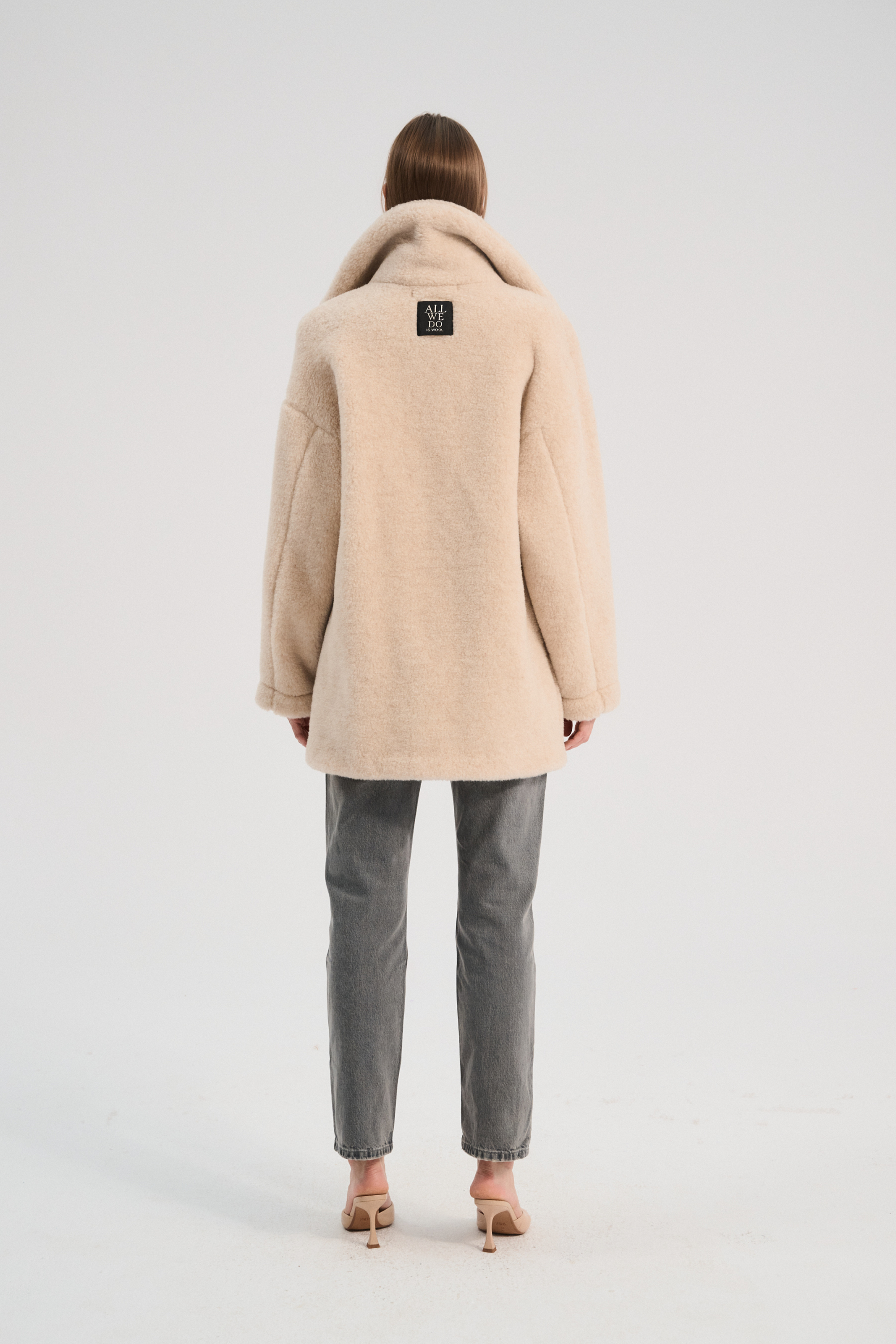 PŁASZCZ WEŁNIANY BLAM ALABASTER