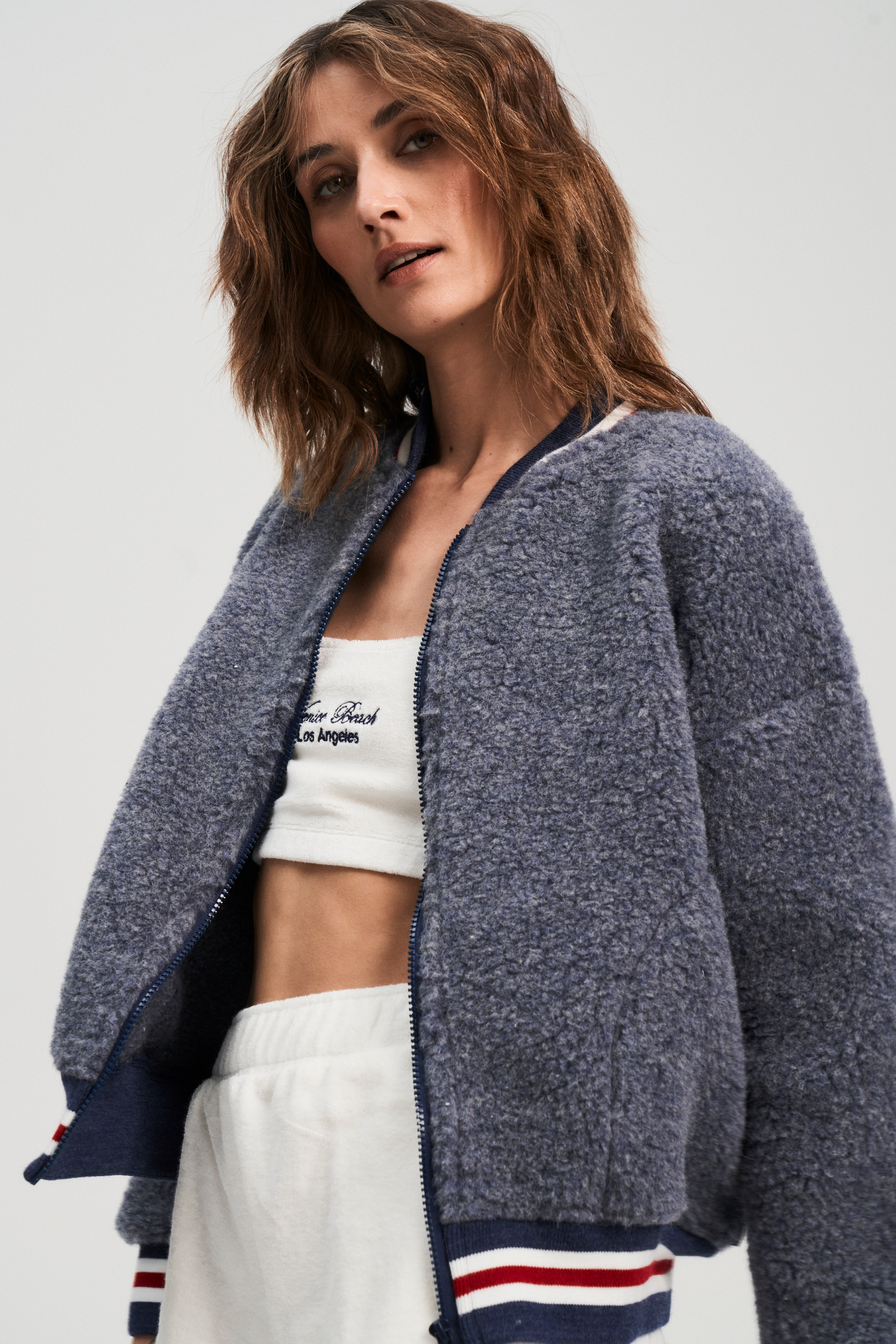 BLUZA WEŁNIANA BOOM SZARY DENIM