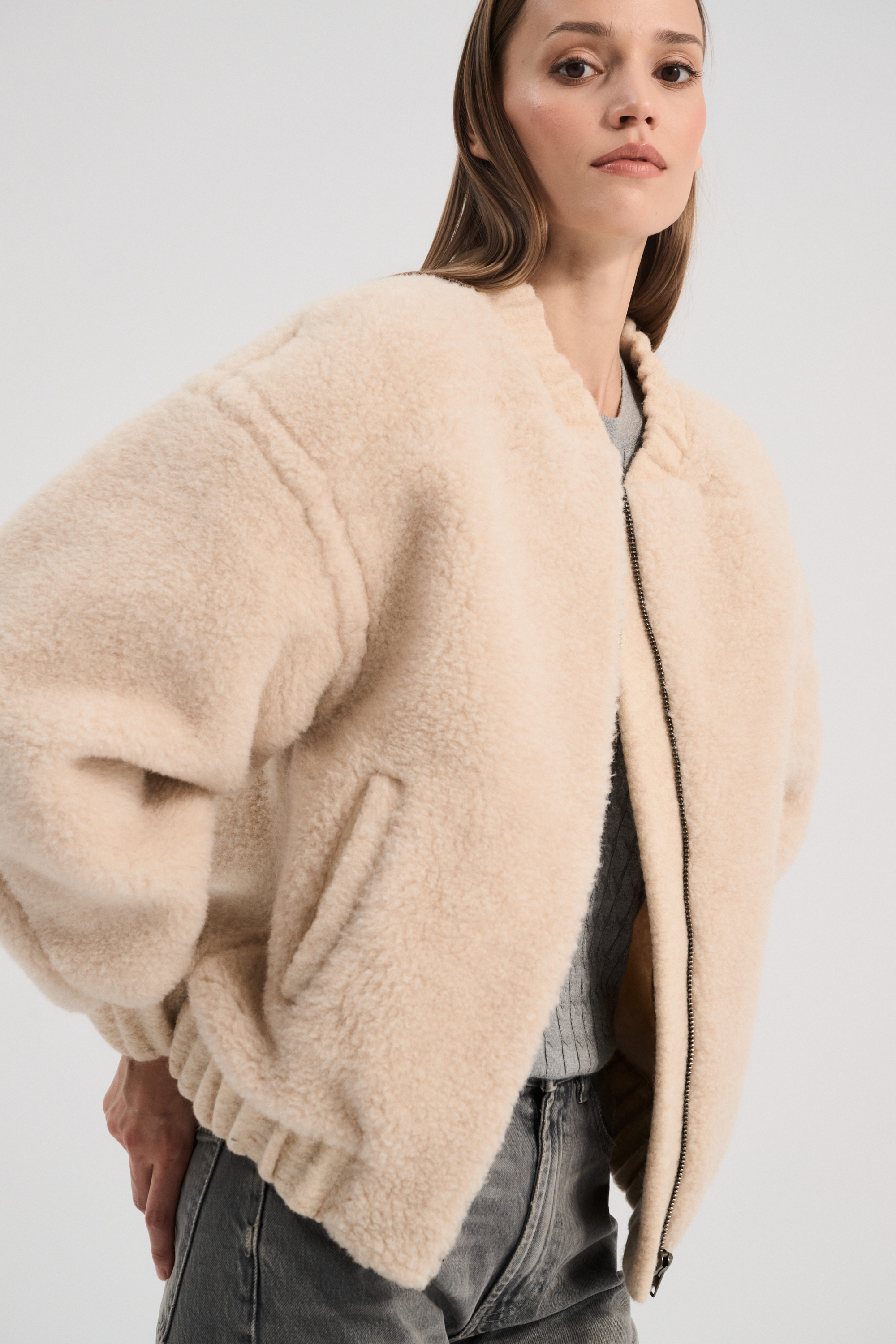 KURTKA WEŁNIANA BOMBUS