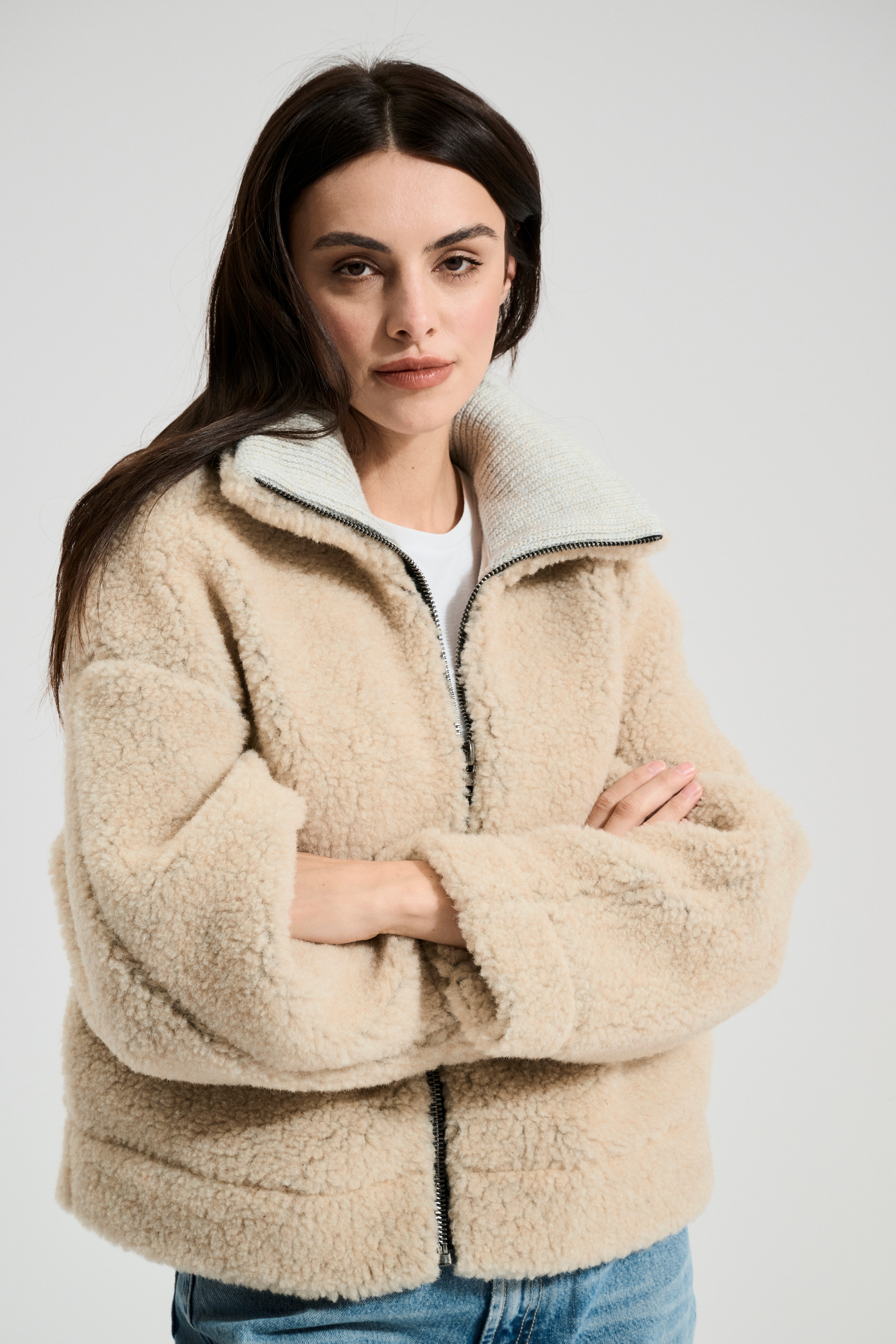 BLUZA WEŁNIANA NISEKO PIASKOWY BRĄZ