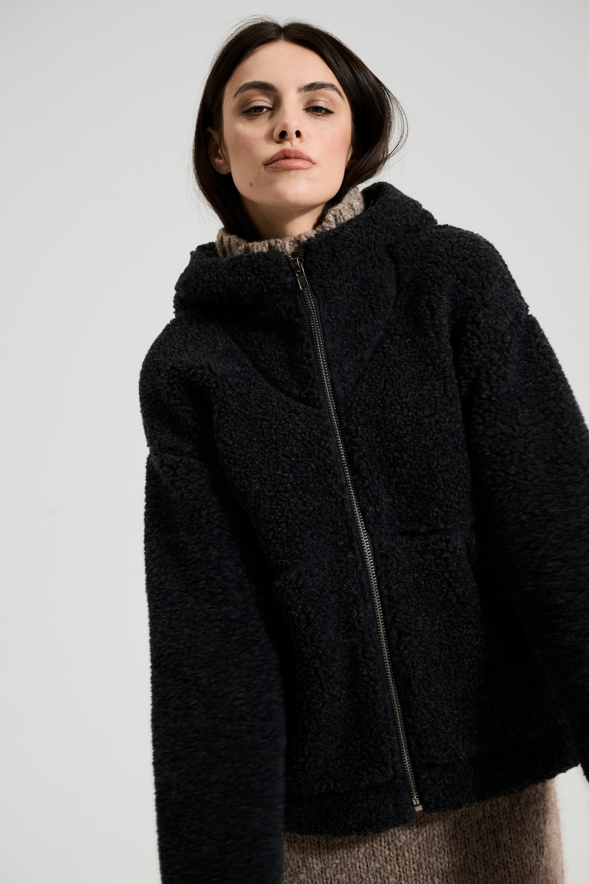 BLUZA WEŁNIANA MORITZ GŁĘBOKA CZERŃ