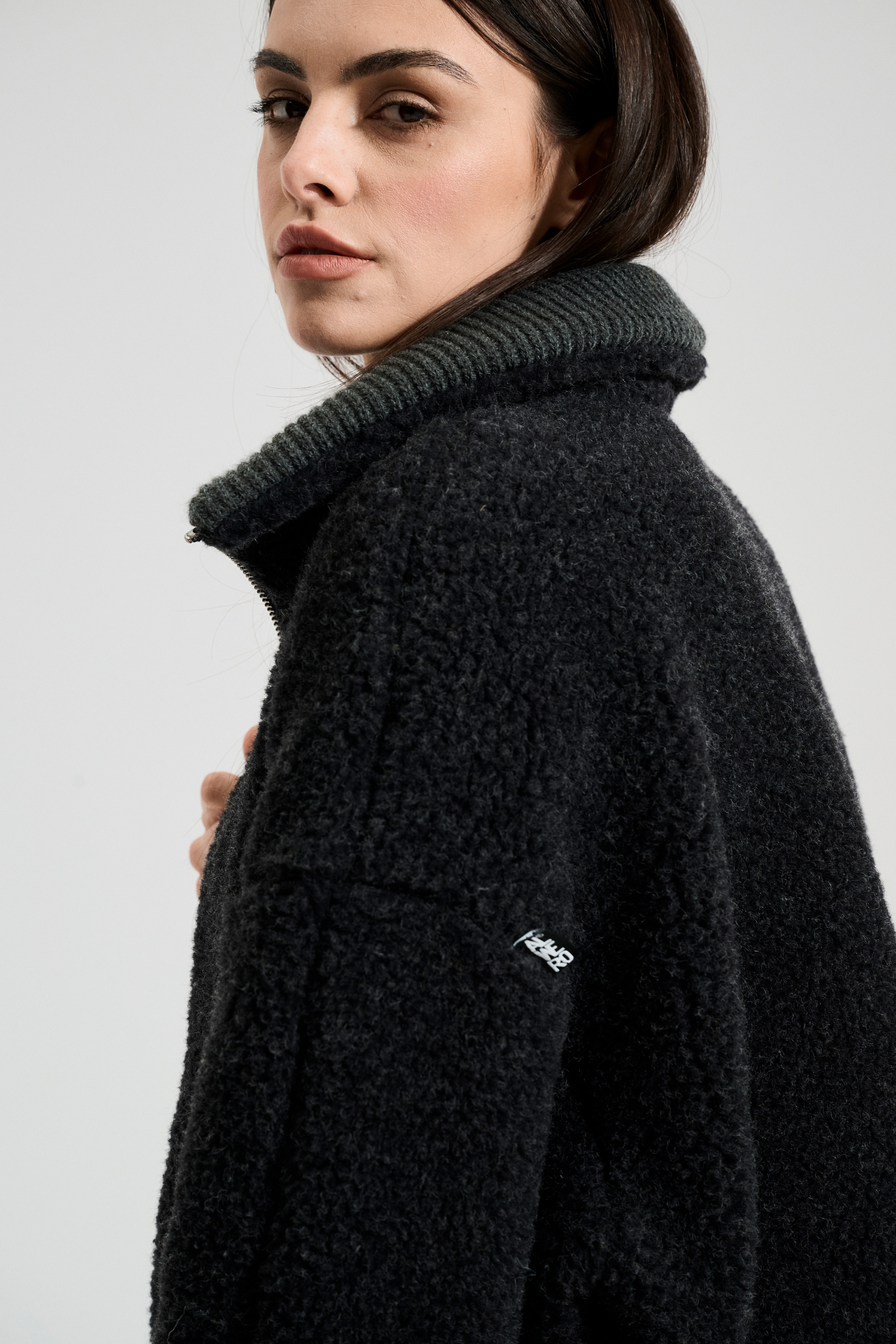 BLUZA WEŁNIANA NISEKO GŁĘBOKA CZERŃ
