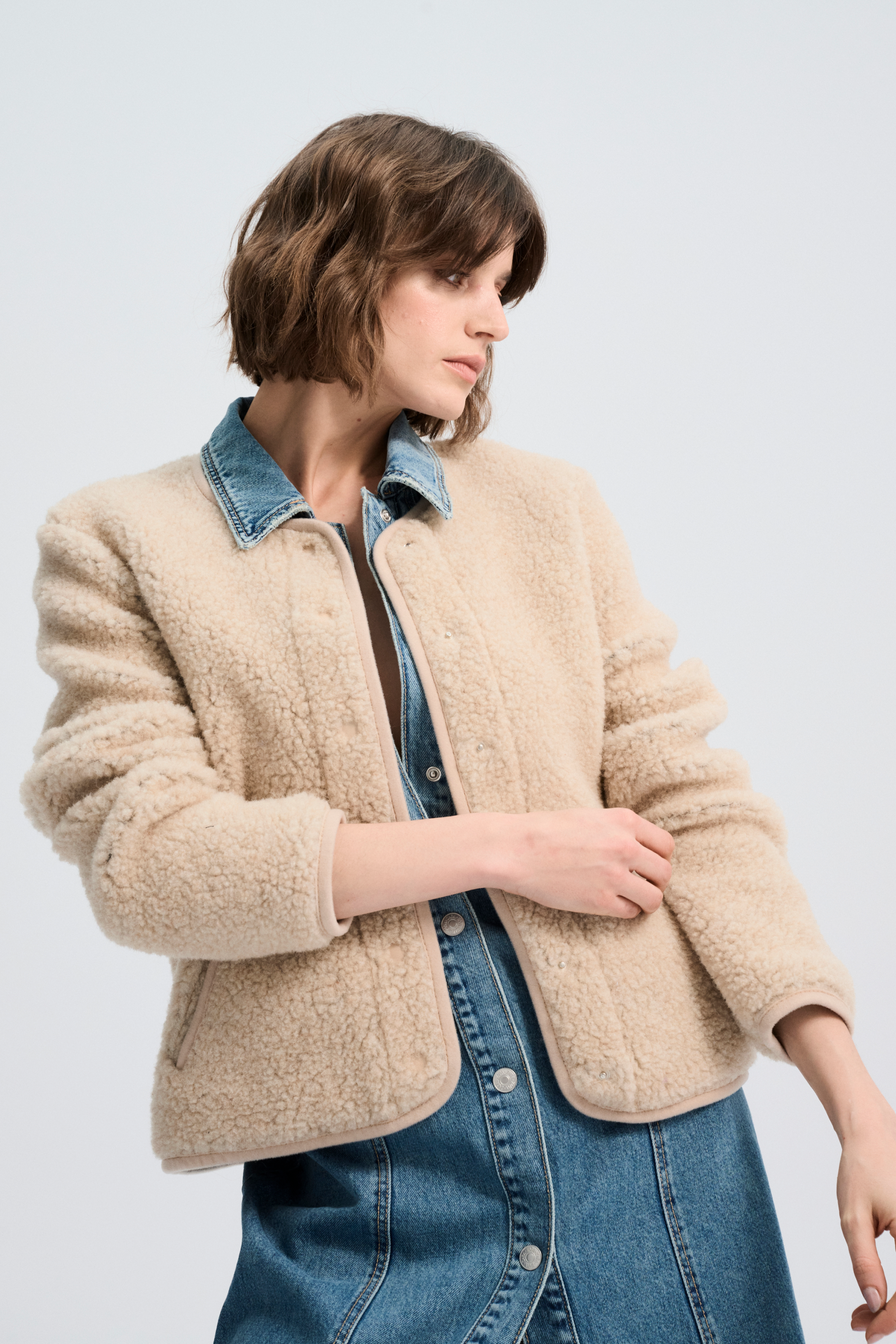 BLUZA WEŁNIANA TYBS PIASKOWY BRĄZ