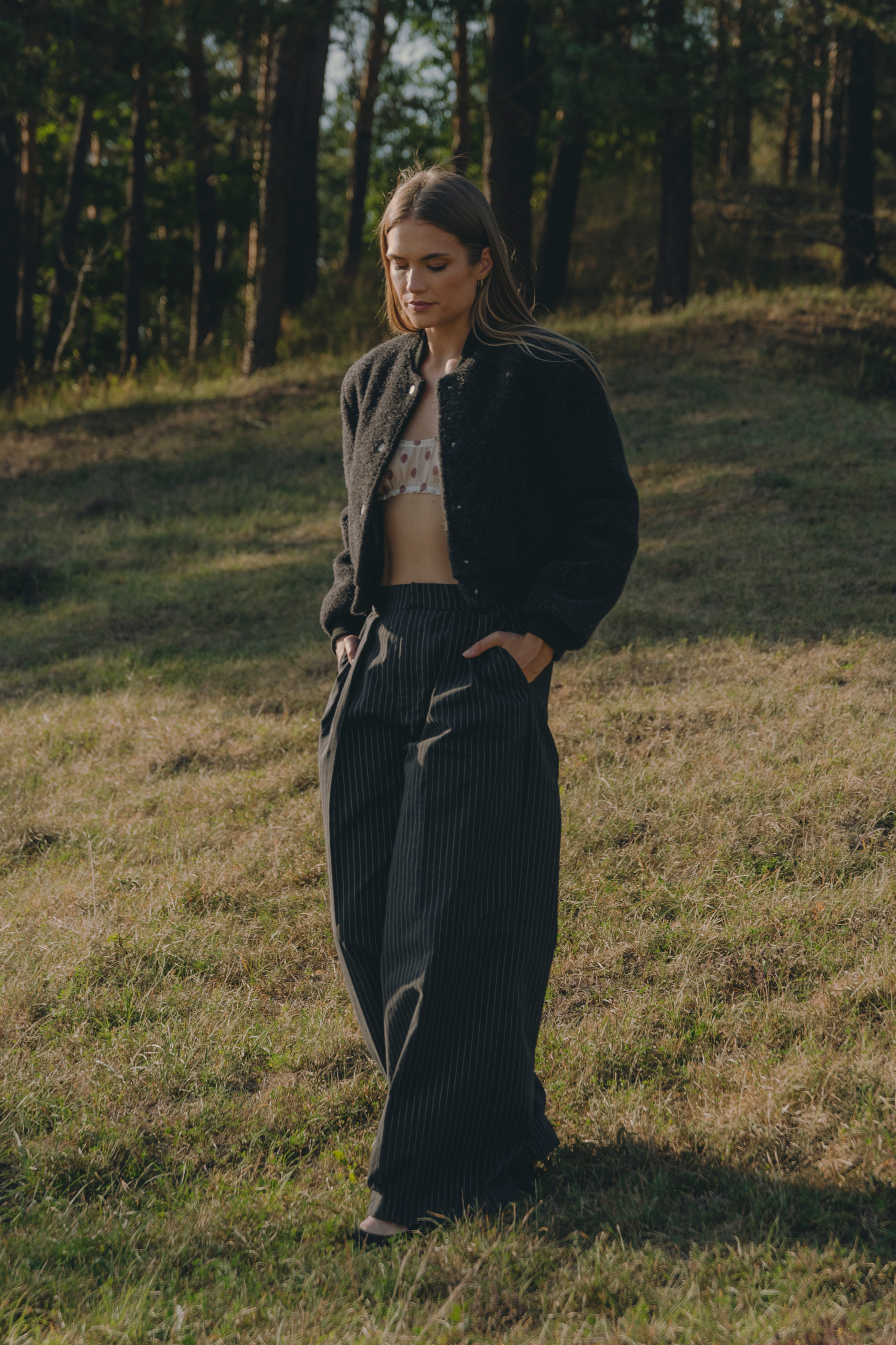 KURTKA WEŁNIANA IDA+ GŁĘBOKA CZERŃ