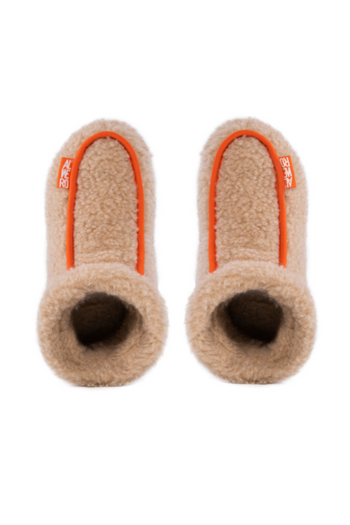 PANTOFLE WEŁNIANE MOOS BEŻ