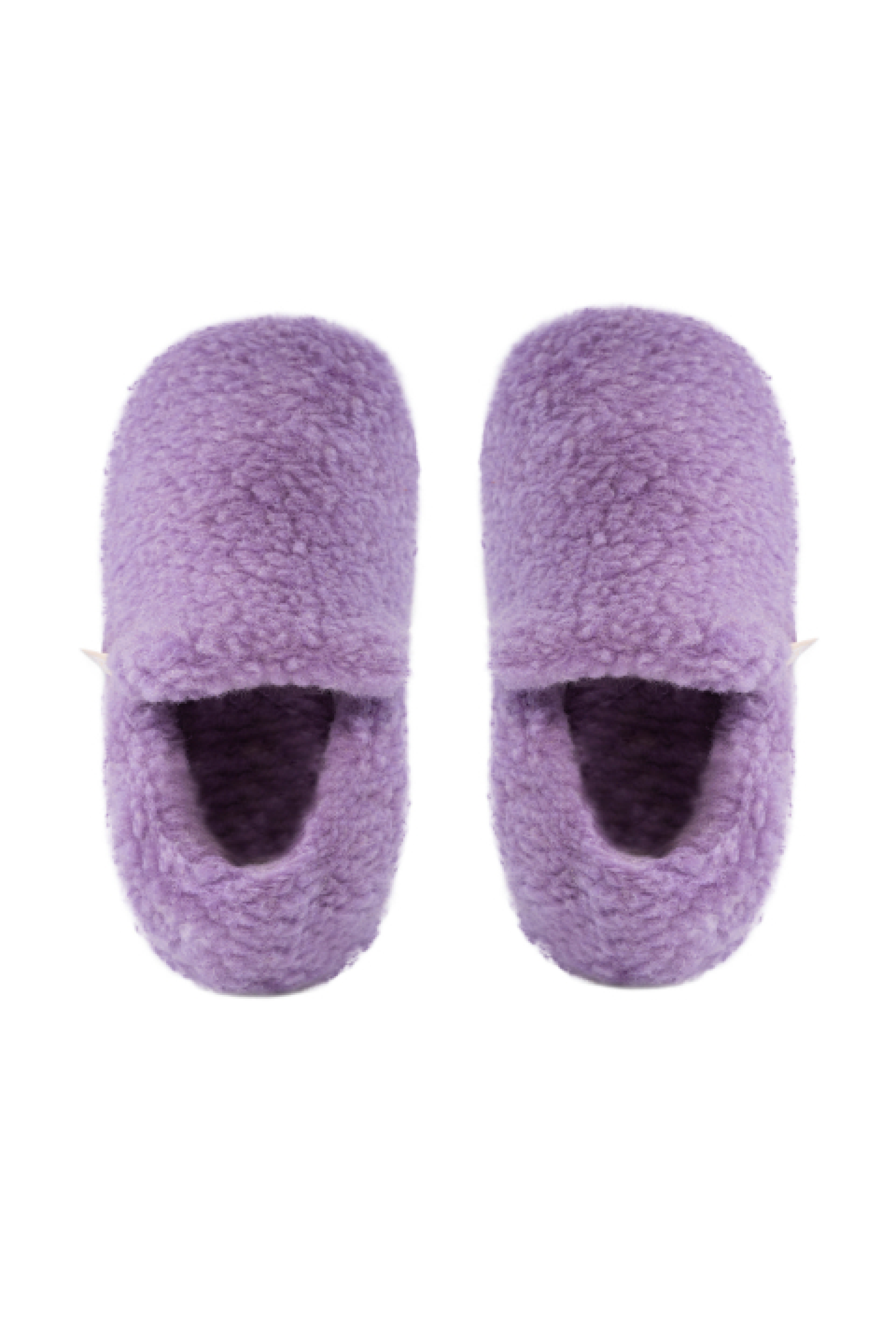 PANTOFLE WEŁNIANE MOKAS LAWENDA