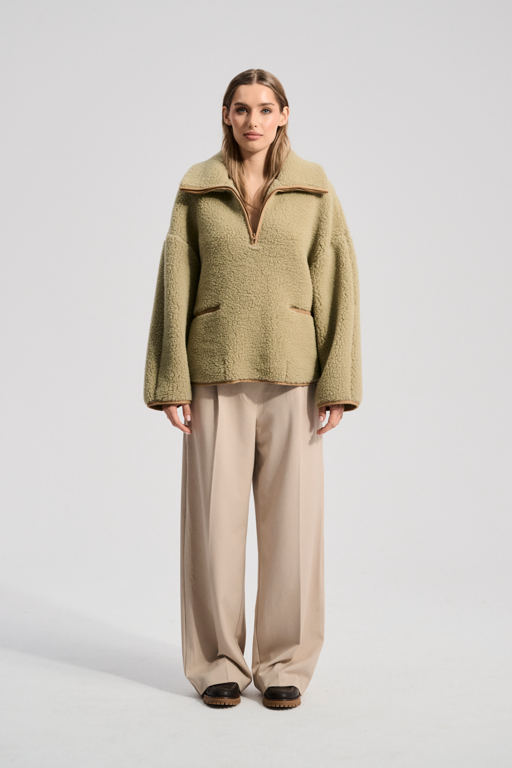 BLUZA WEŁNIANA BELIN PISTACJA