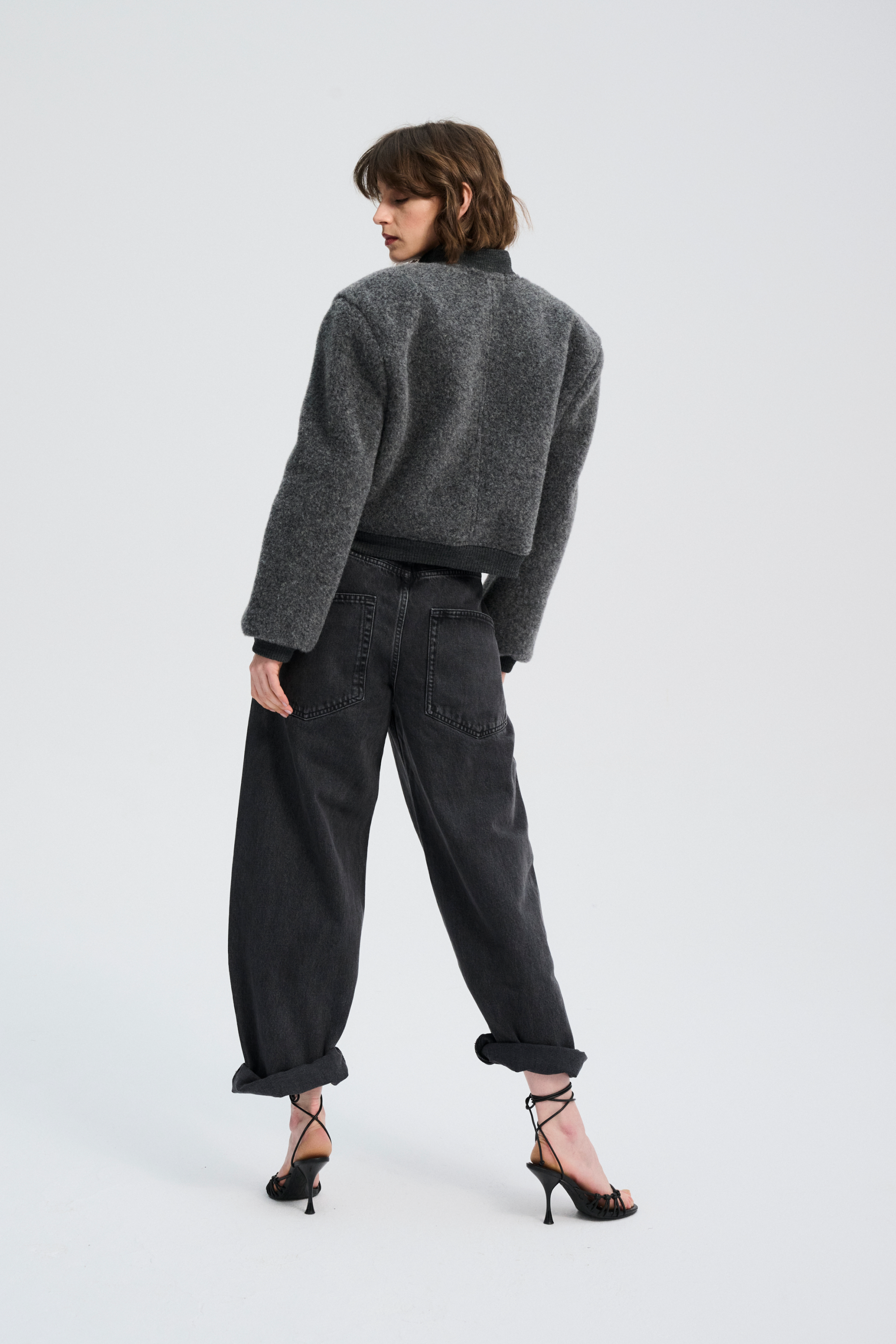 KURTKA WEŁNIANA IDA GRAFIT