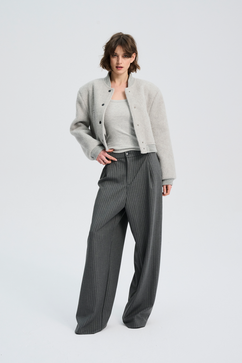 KURTKA WEŁNIANA IDA POPIEL