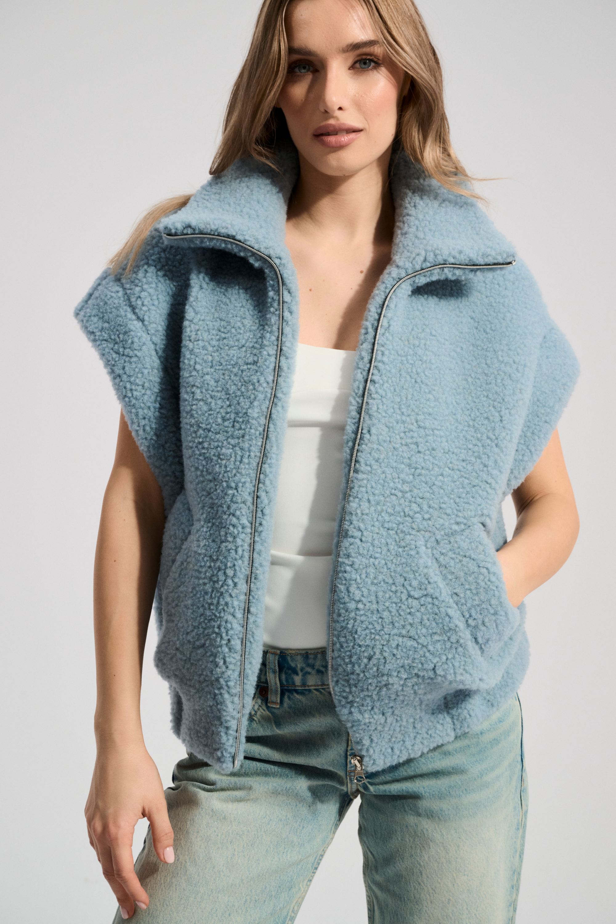 KURTKA MORE 2W1 LODOWY NIEBIESKI