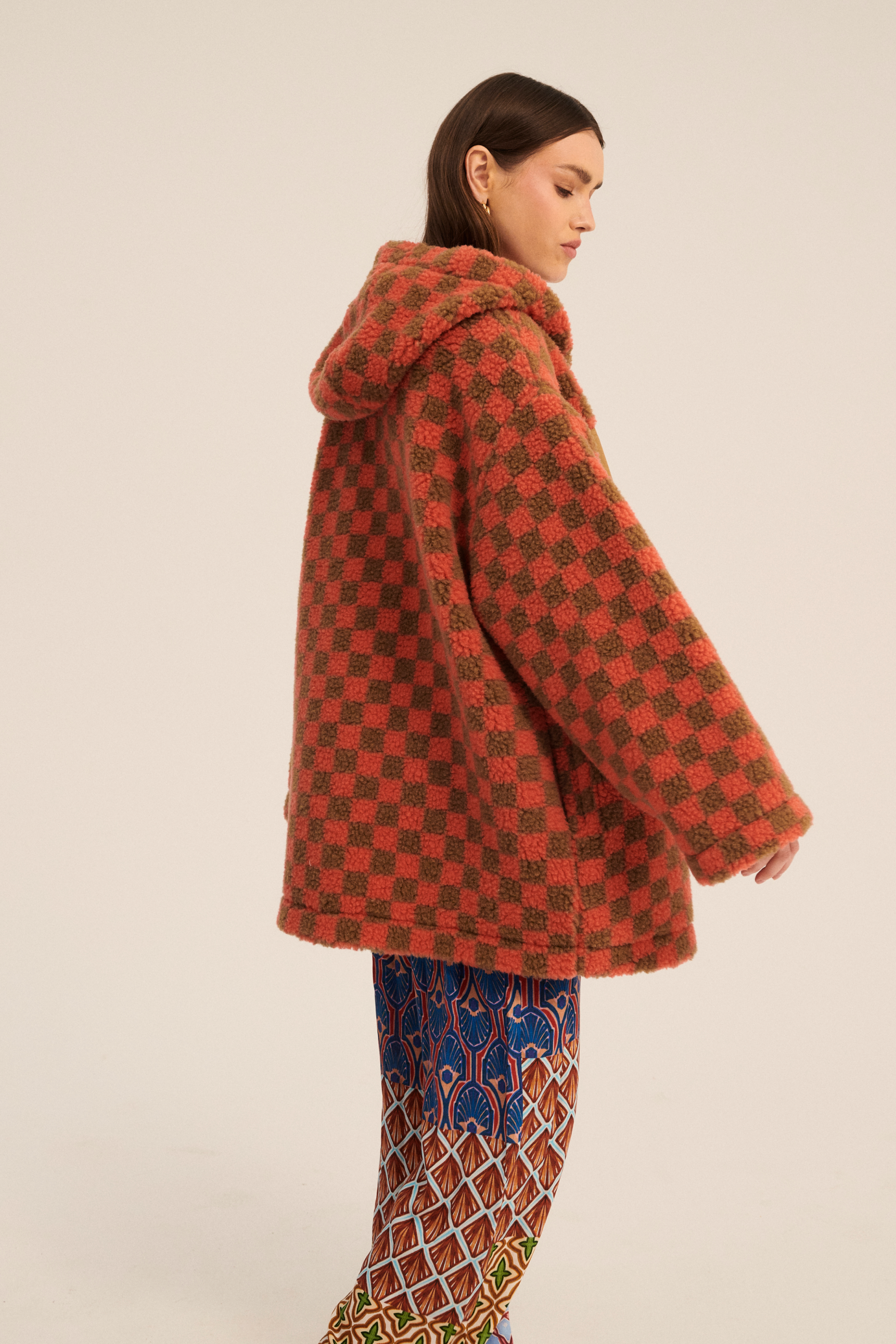 KURTKA WEŁNIANA PATA PATTERN KORAL CAMELLO