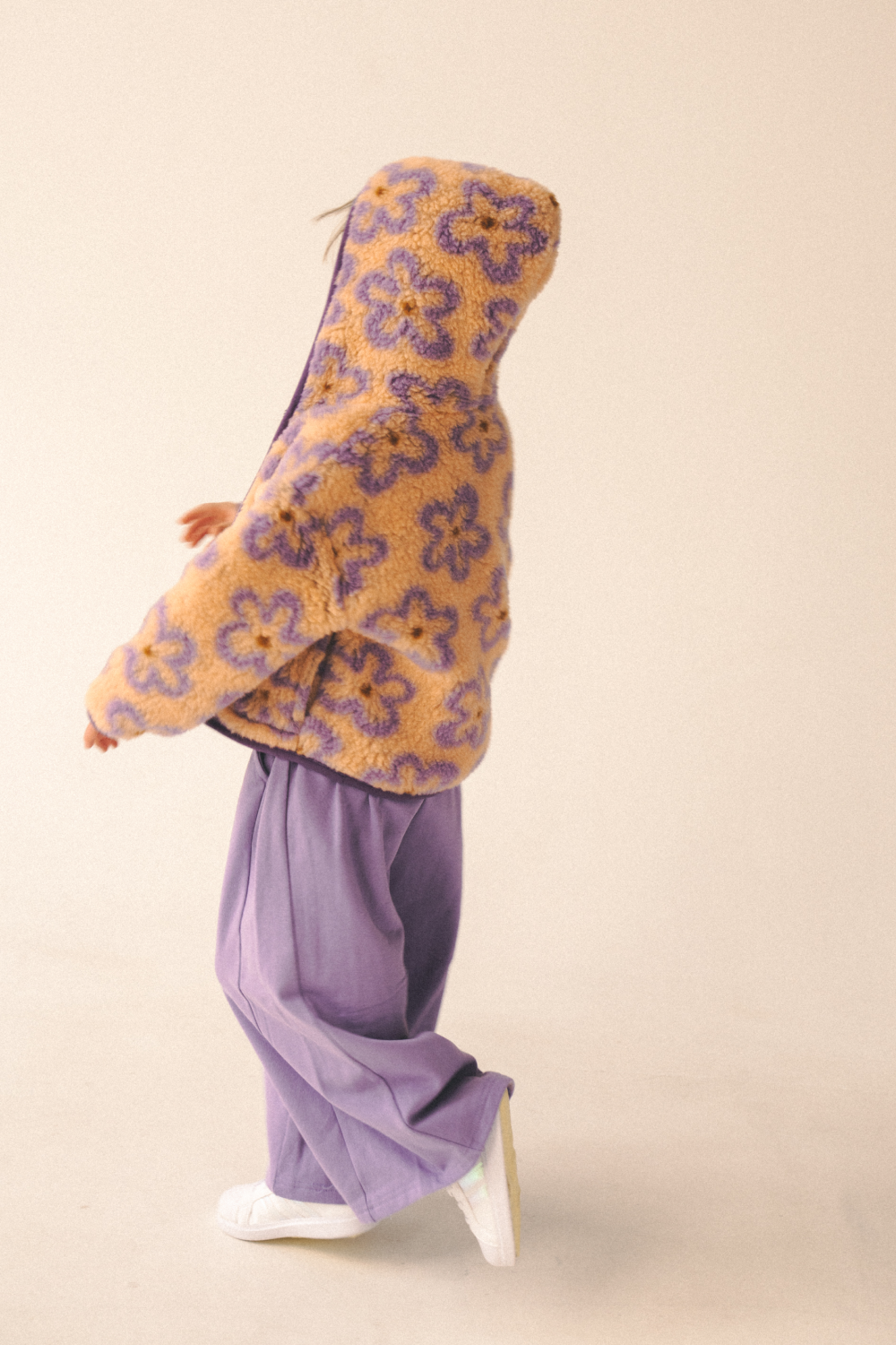 BLUZA MERINO KUFA JR. FLOWS APRICOT