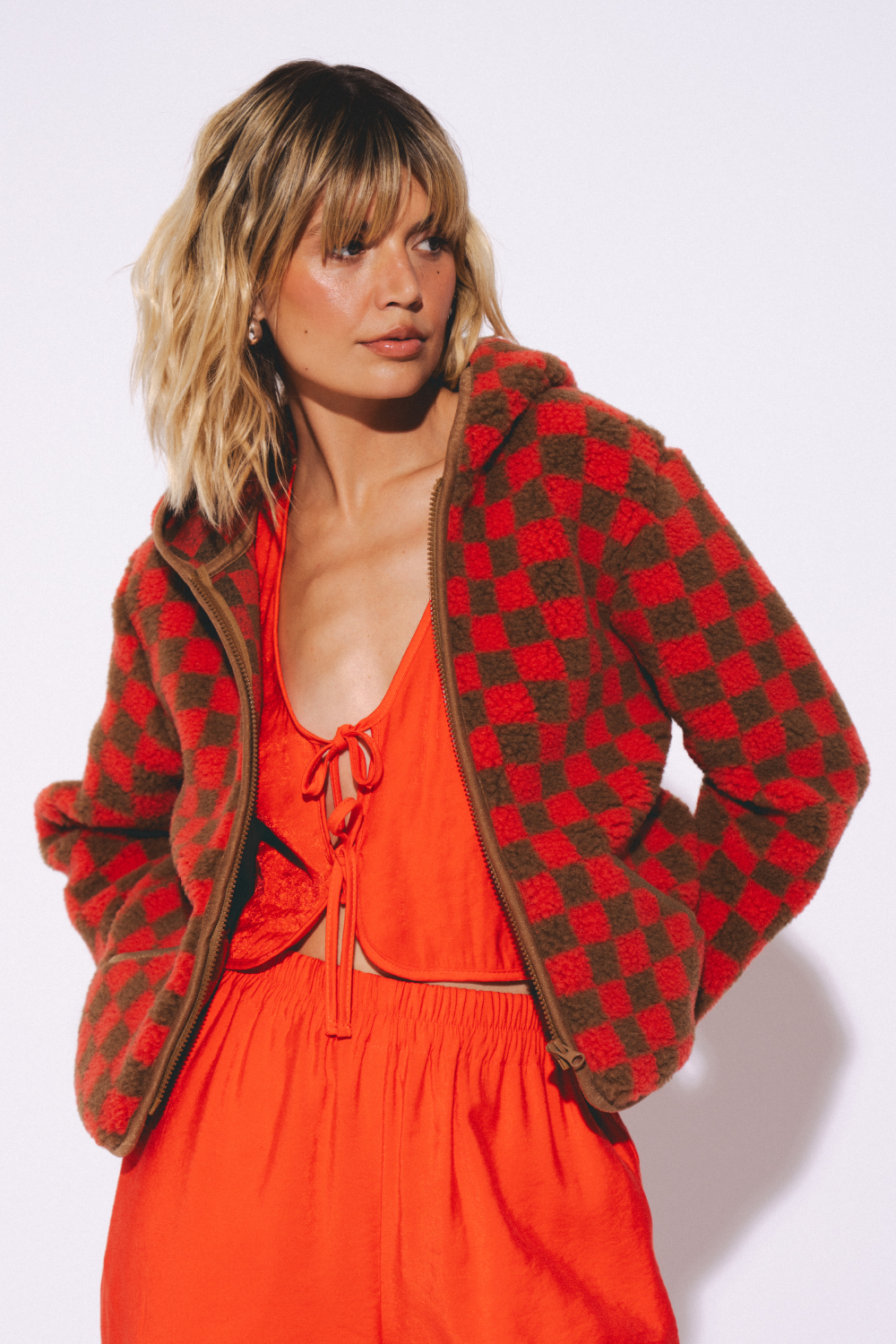 BLUZA YPOS PATTERN KORAL CAMELLO ULTRA LIGHT