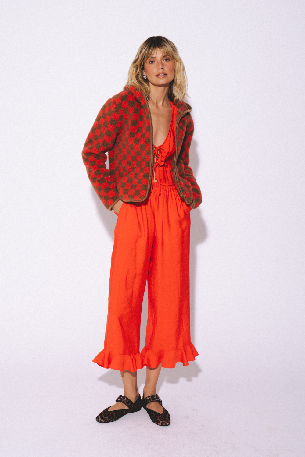 BLUZA YPOS PATTERN KORAL CAMELLO ULTRA LIGHT