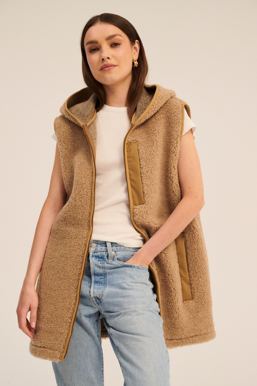 KAMIZELKA WEŁNIANA APRES DĘBOWY