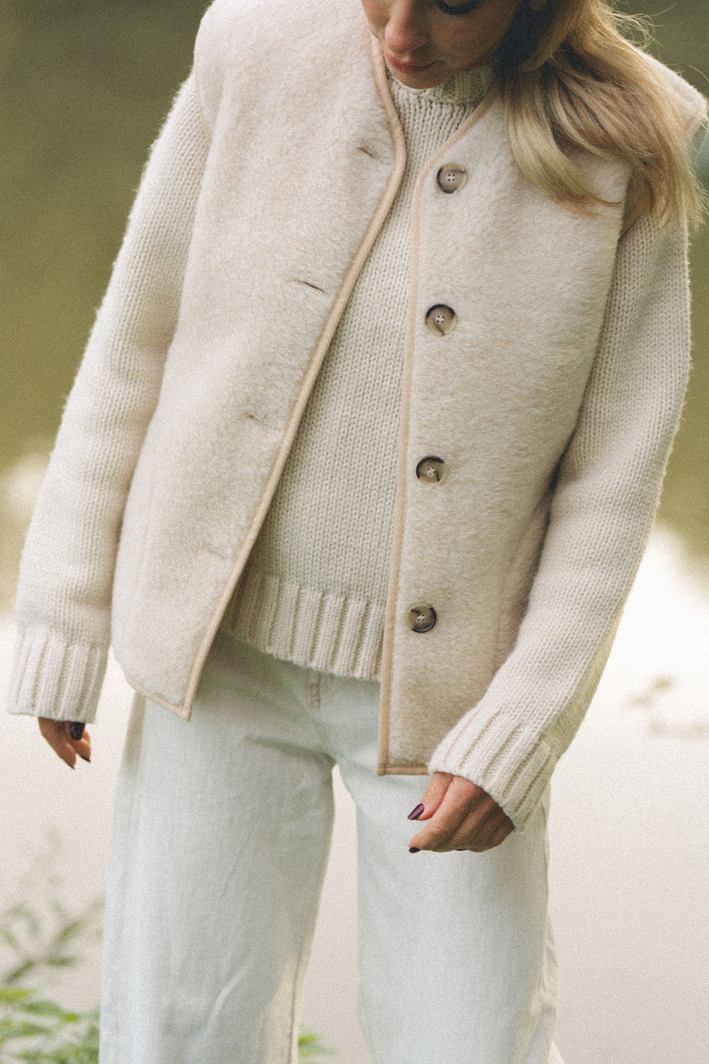 KAMIZELKA MERINO LILA LUX ALABASTER
