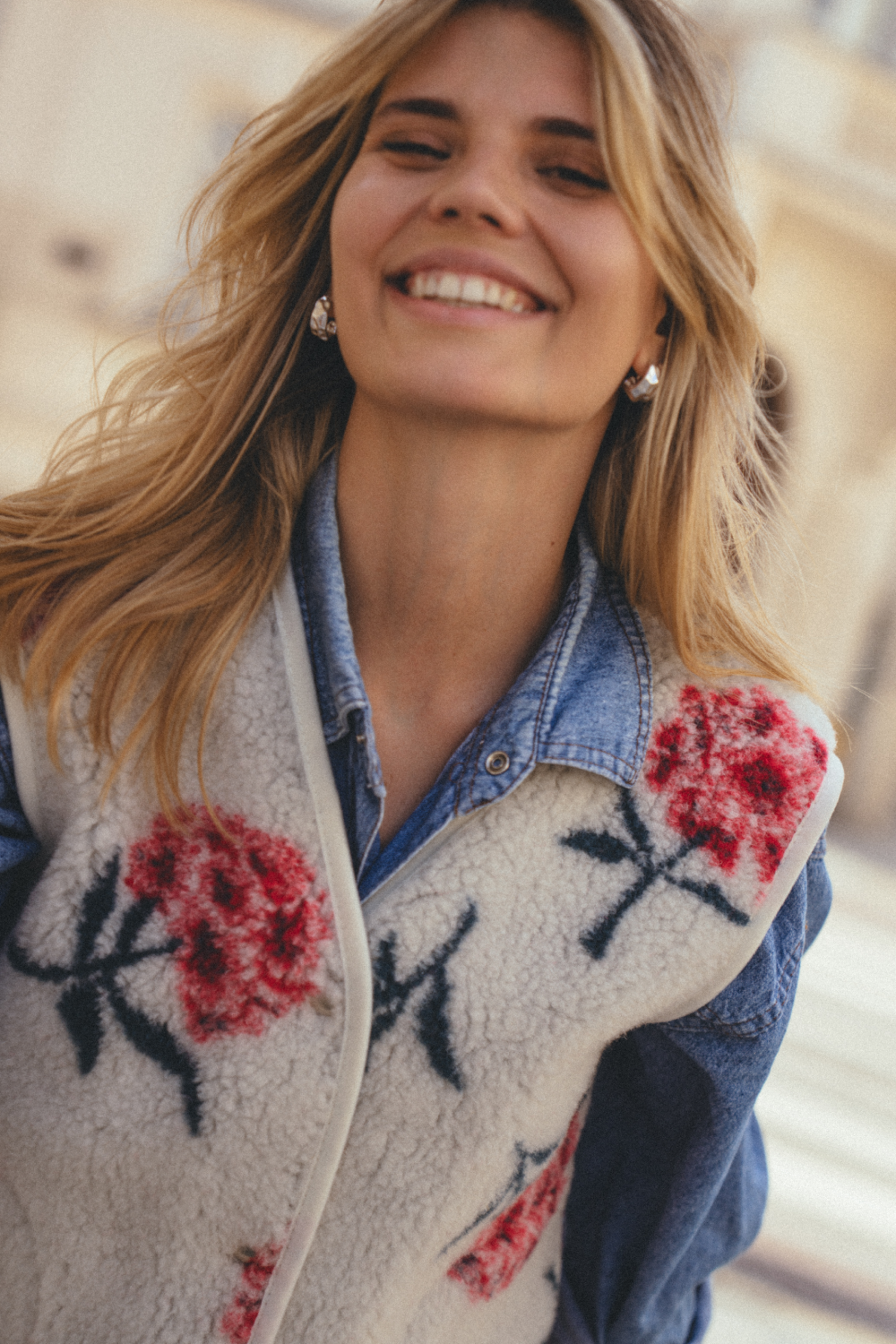 KAMIZELKA MERINO SUR PEONY