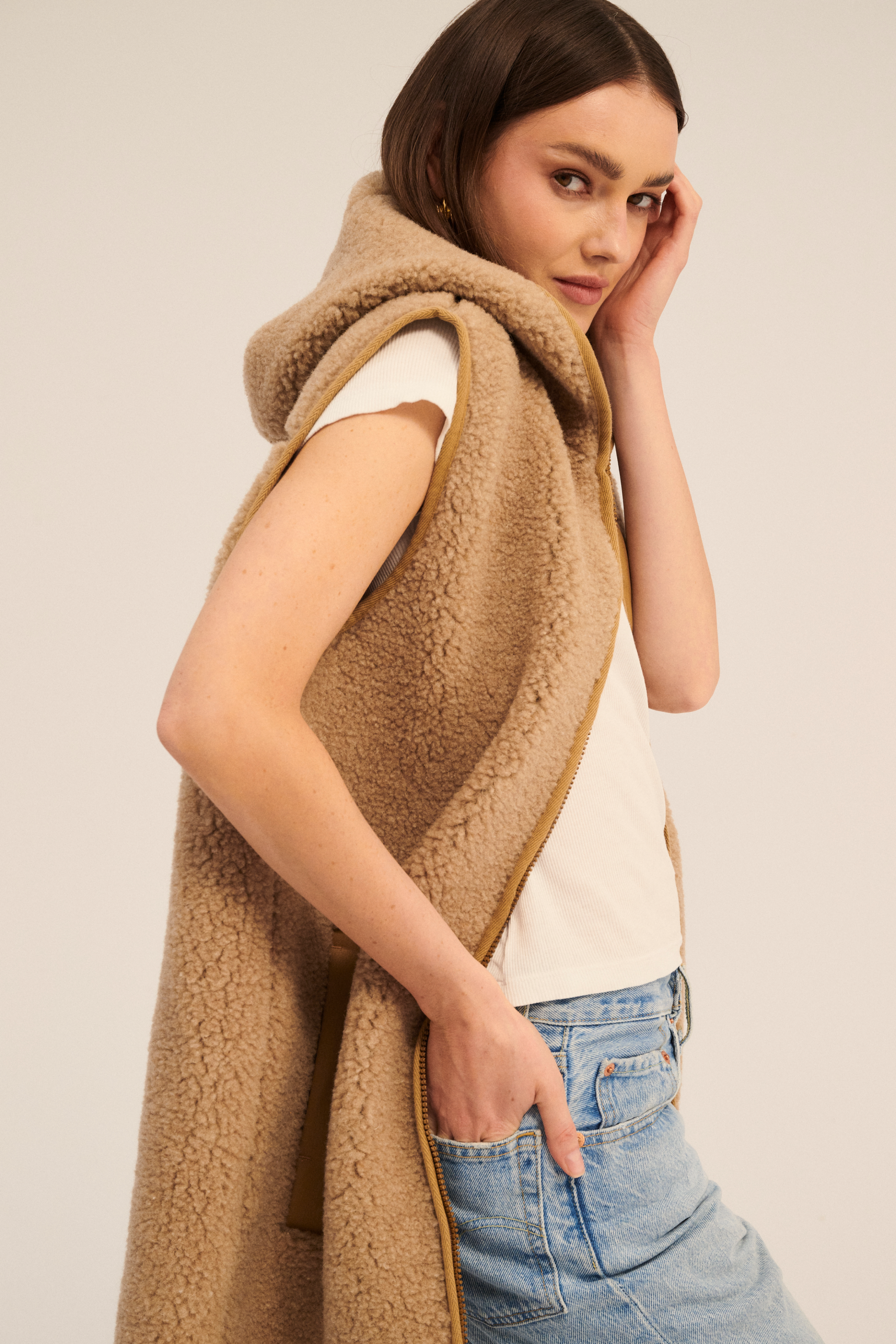 KAMIZELKA WEŁNIANA APRES DĘBOWY