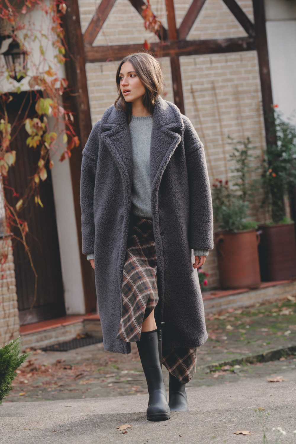 PŁASZCZ TEDDY MAX ANTRACYT