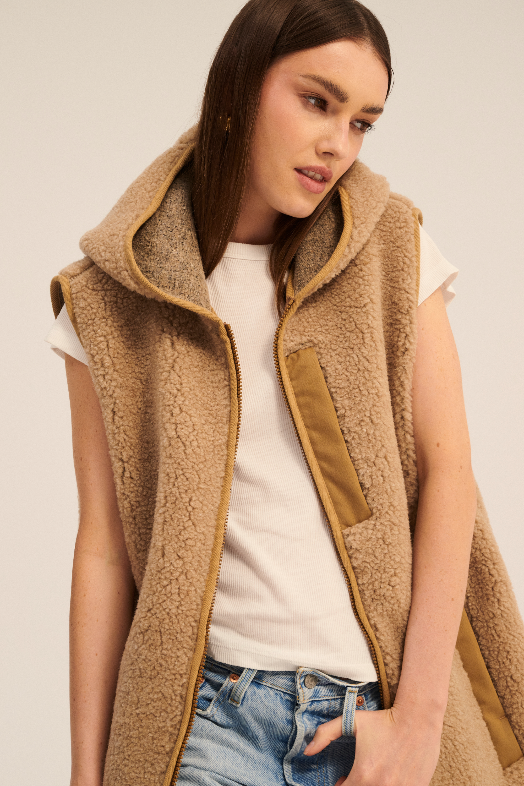 KAMIZELKA WEŁNIANA APRES DĘBOWY