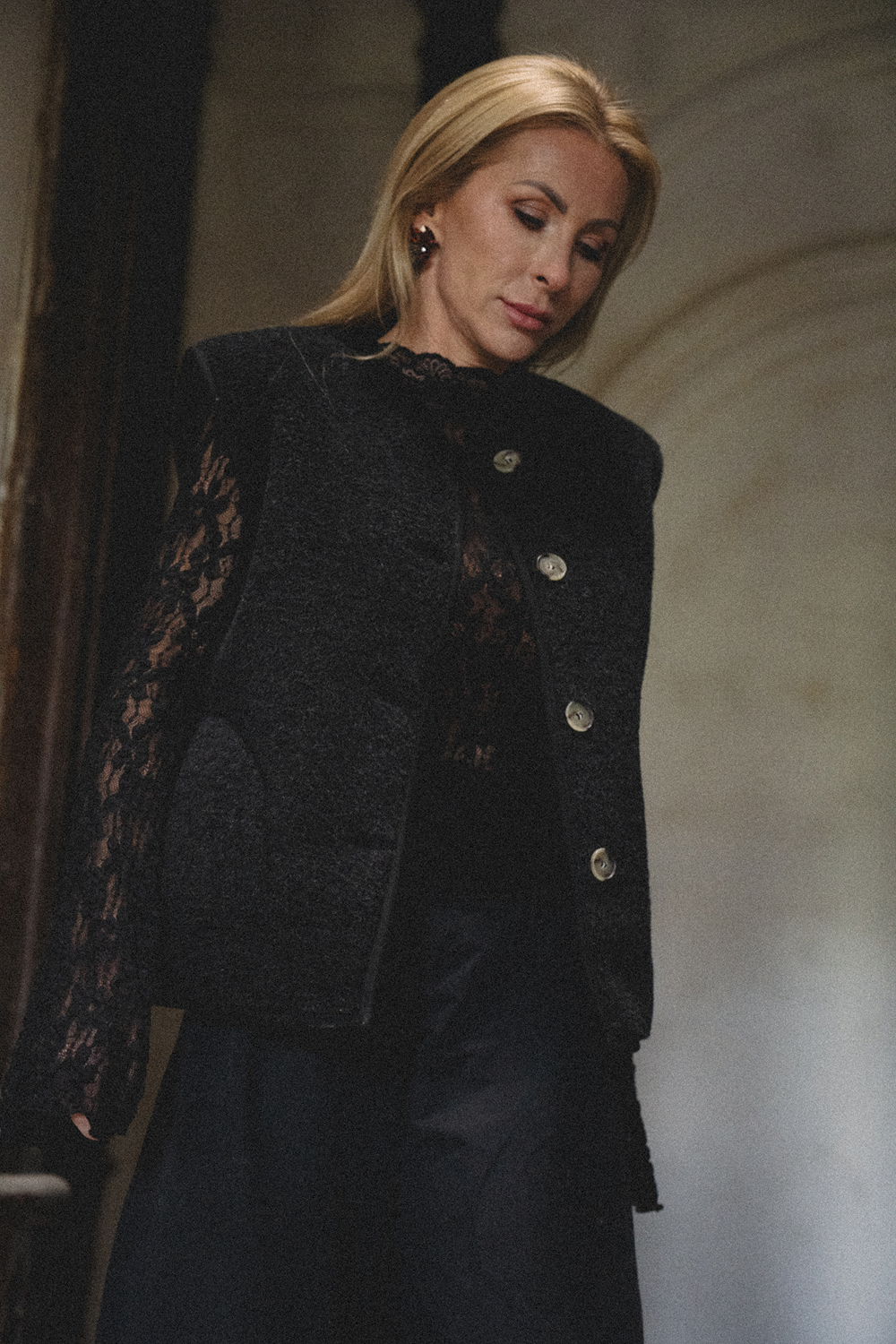 KAMIZELKA MERINO LILA LUX DEEP BLACK