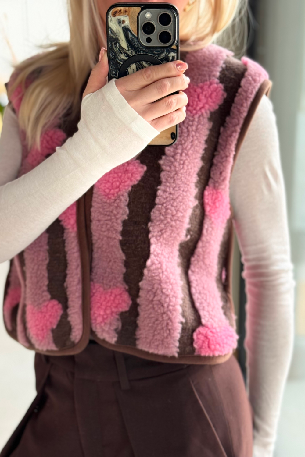 KAMIZELKA CAMINO LOOP STRIPEY HEARTS