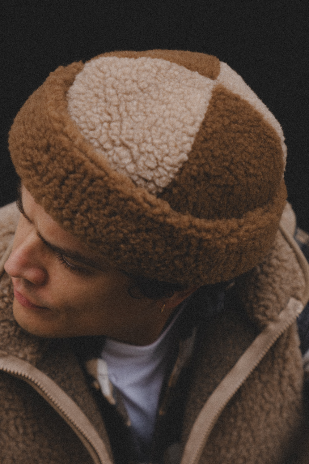 CZAPKA MERINO DOCKER DUO TEDDY BROWN/ TAN