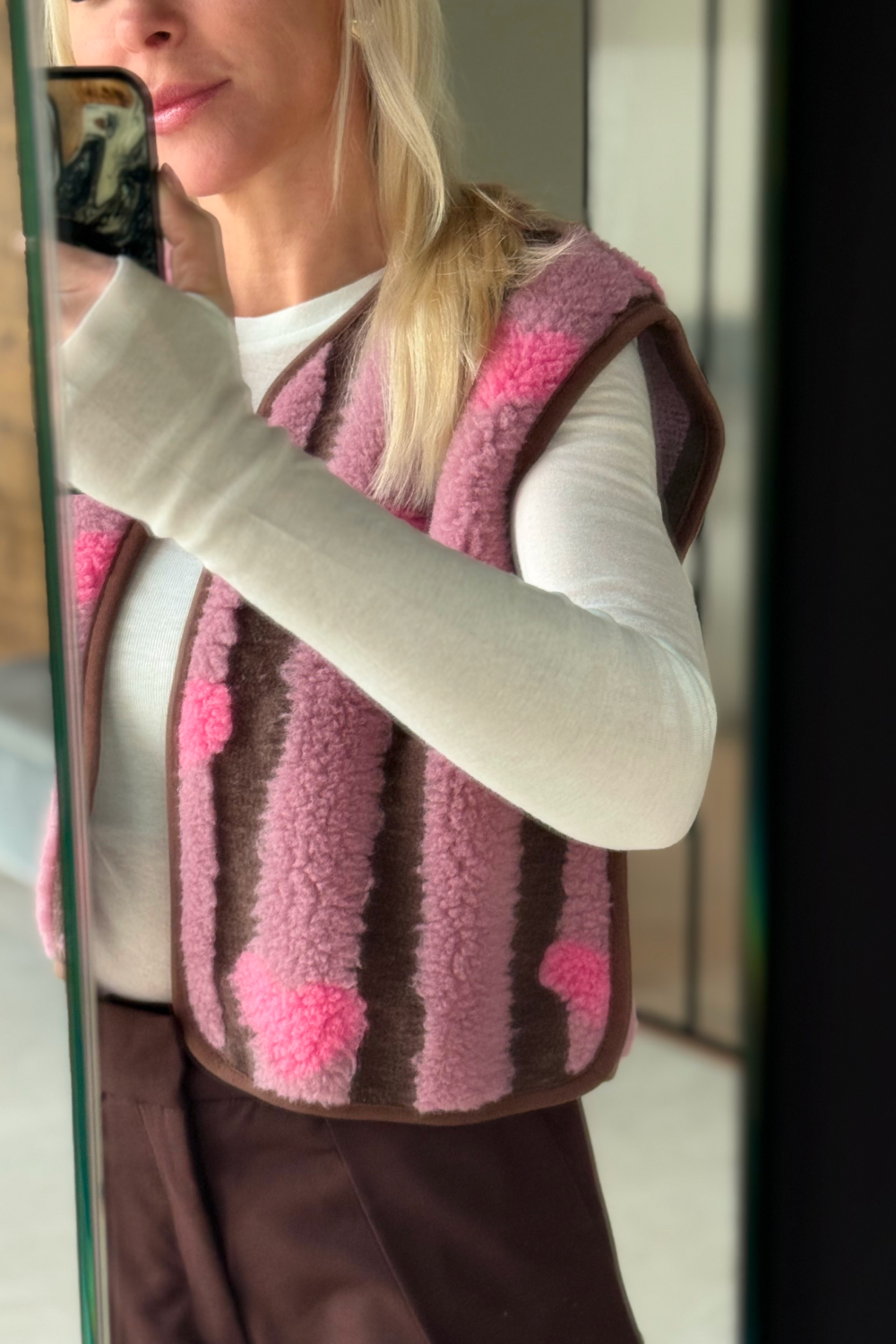 KAMIZELKA CAMINO LOOP STRIPEY HEARTS