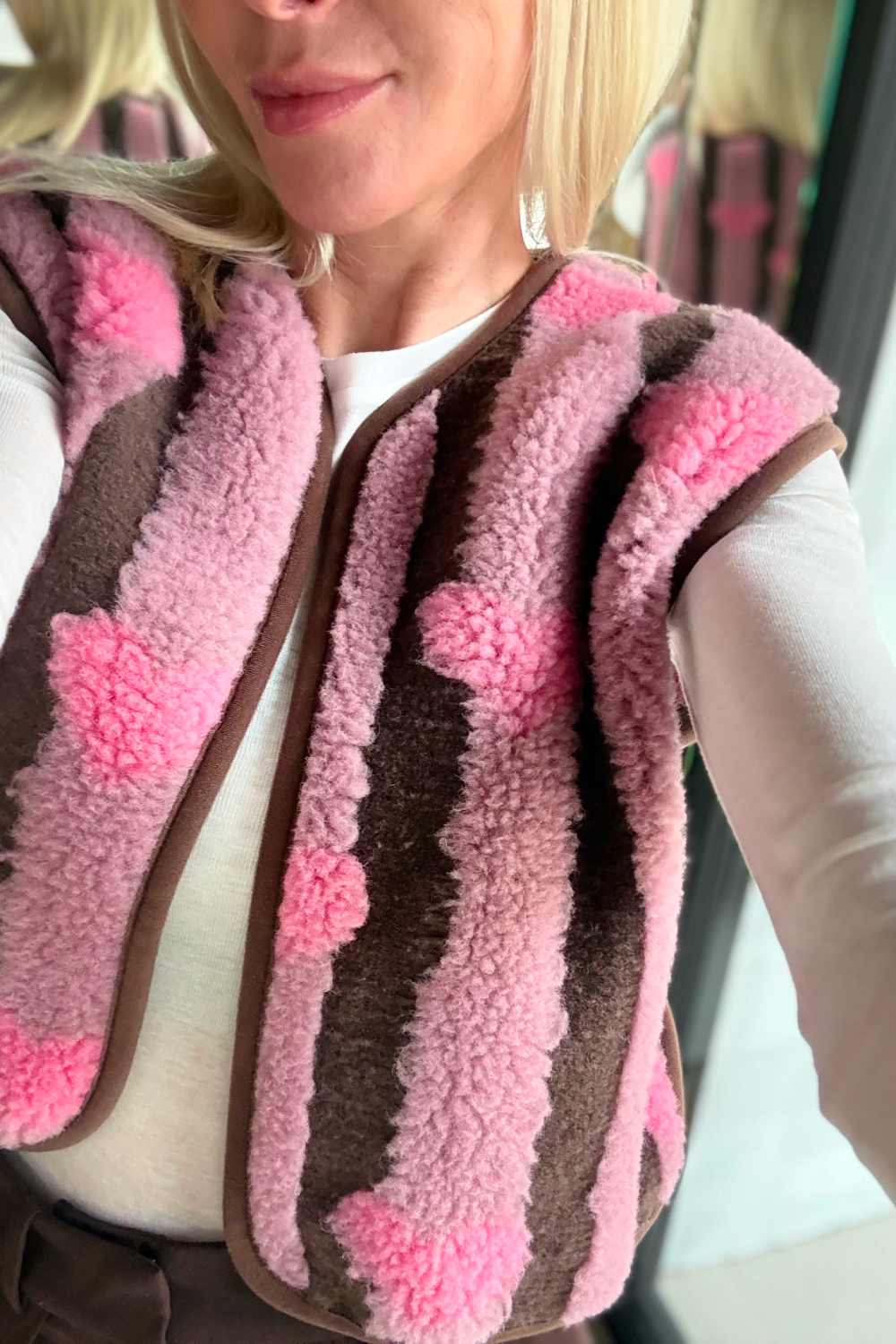 KAMIZELKA CAMINO LOOP STRIPEY HEARTS