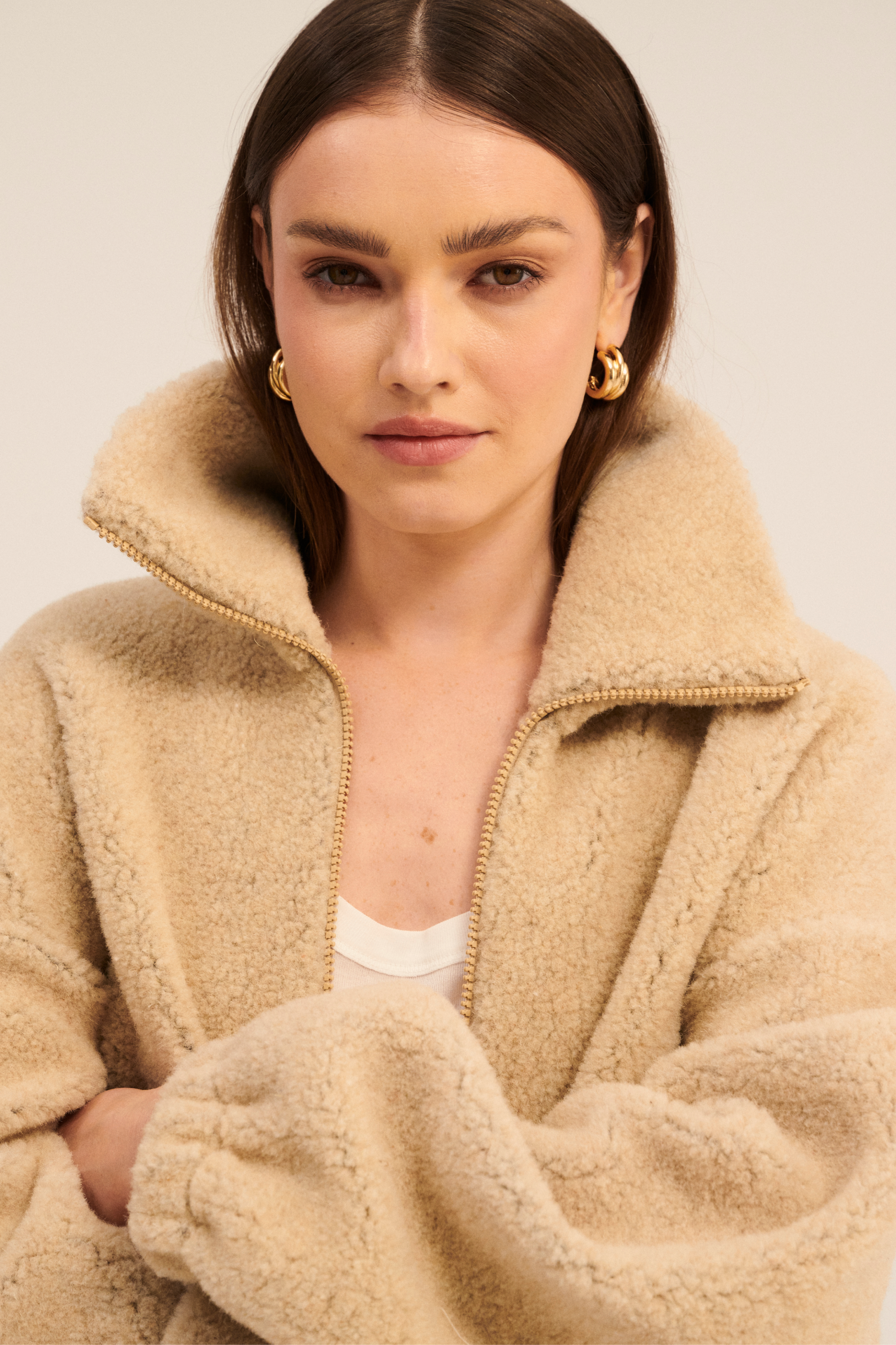 BLUZA WEŁNIANA BLANCS PIASKOWY BRĄZ