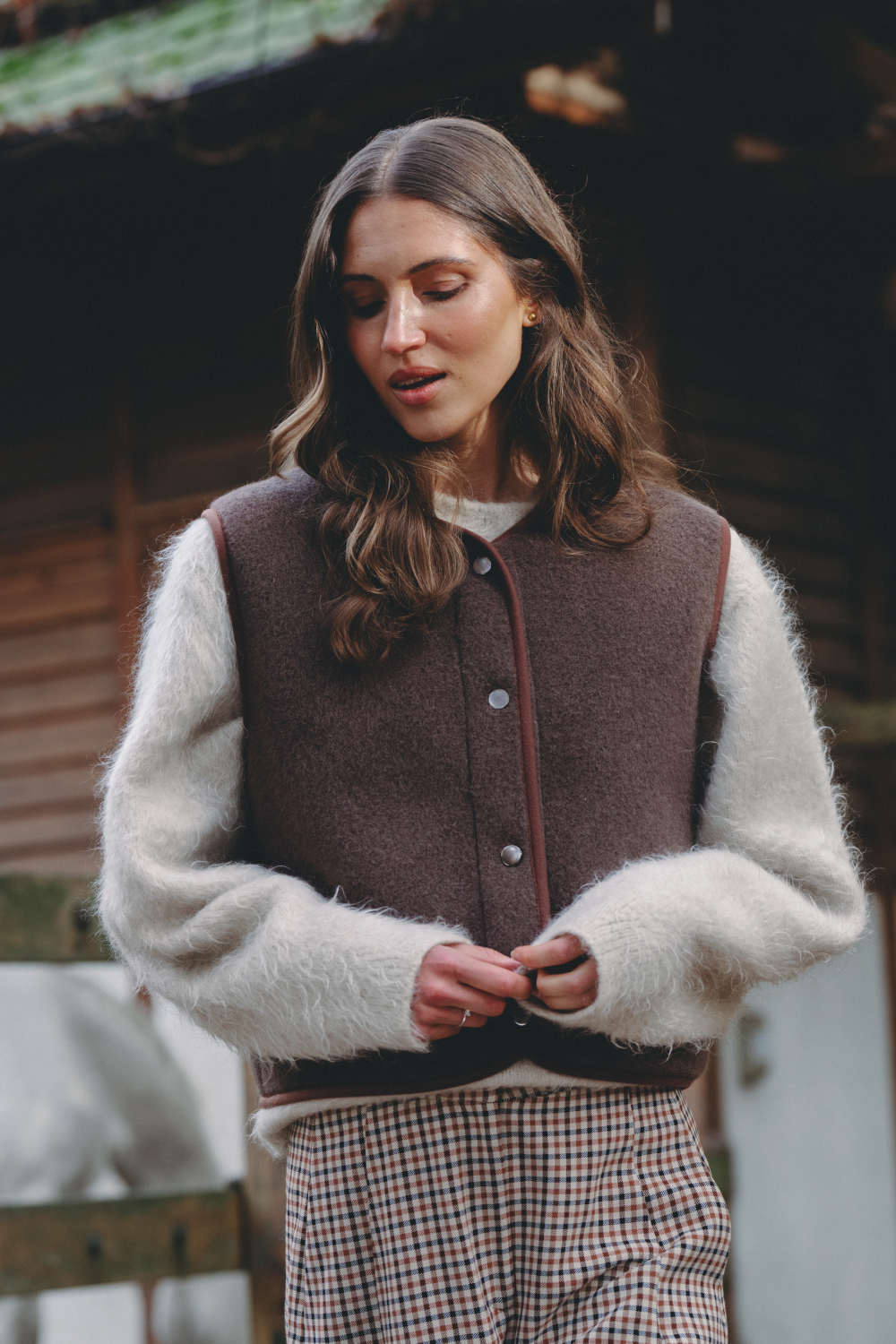 KAMIZELKA TYB CZEKOLADA MARTINI FELTED