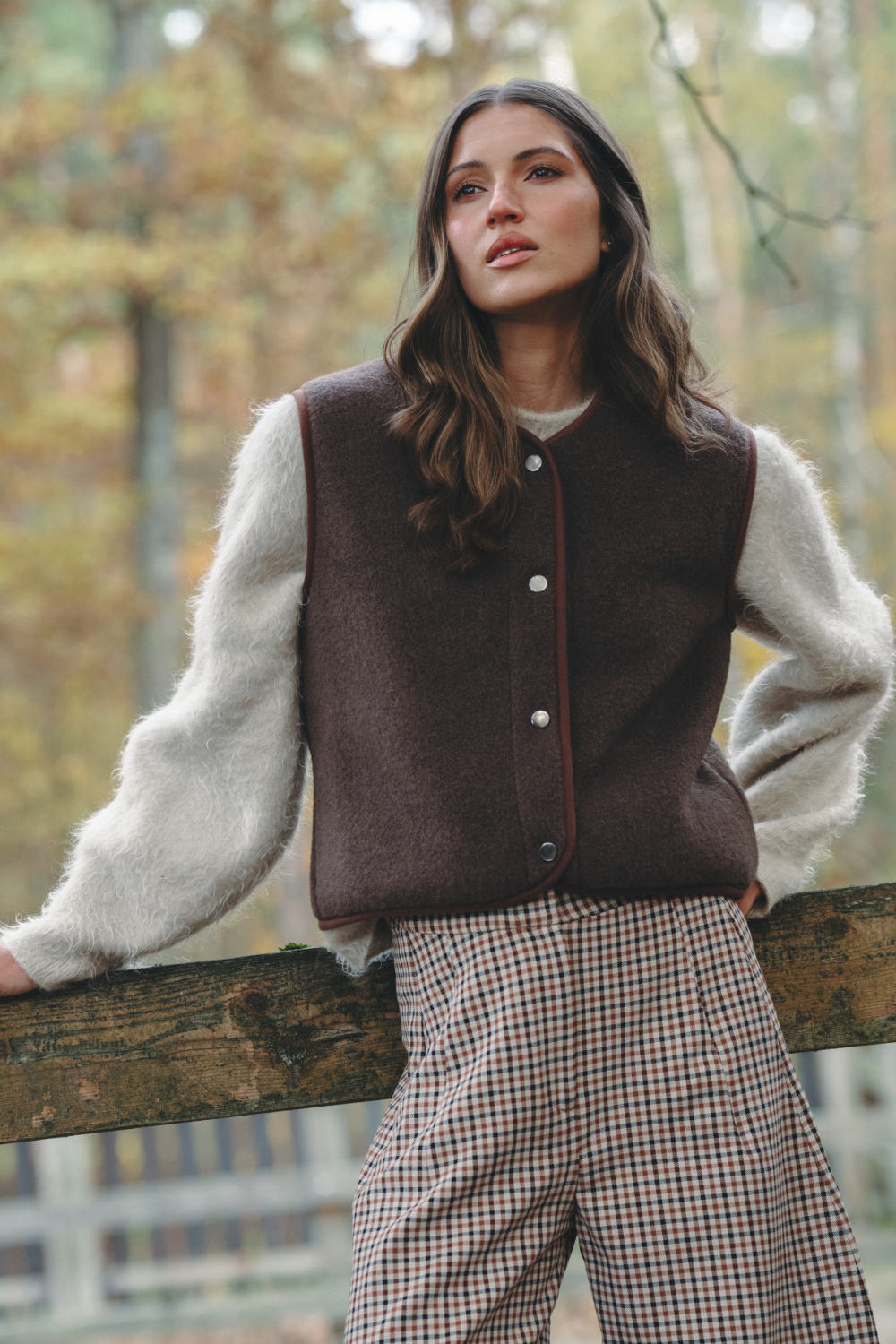 KAMIZELKA TYB CZEKOLADA MARTINI FELTED